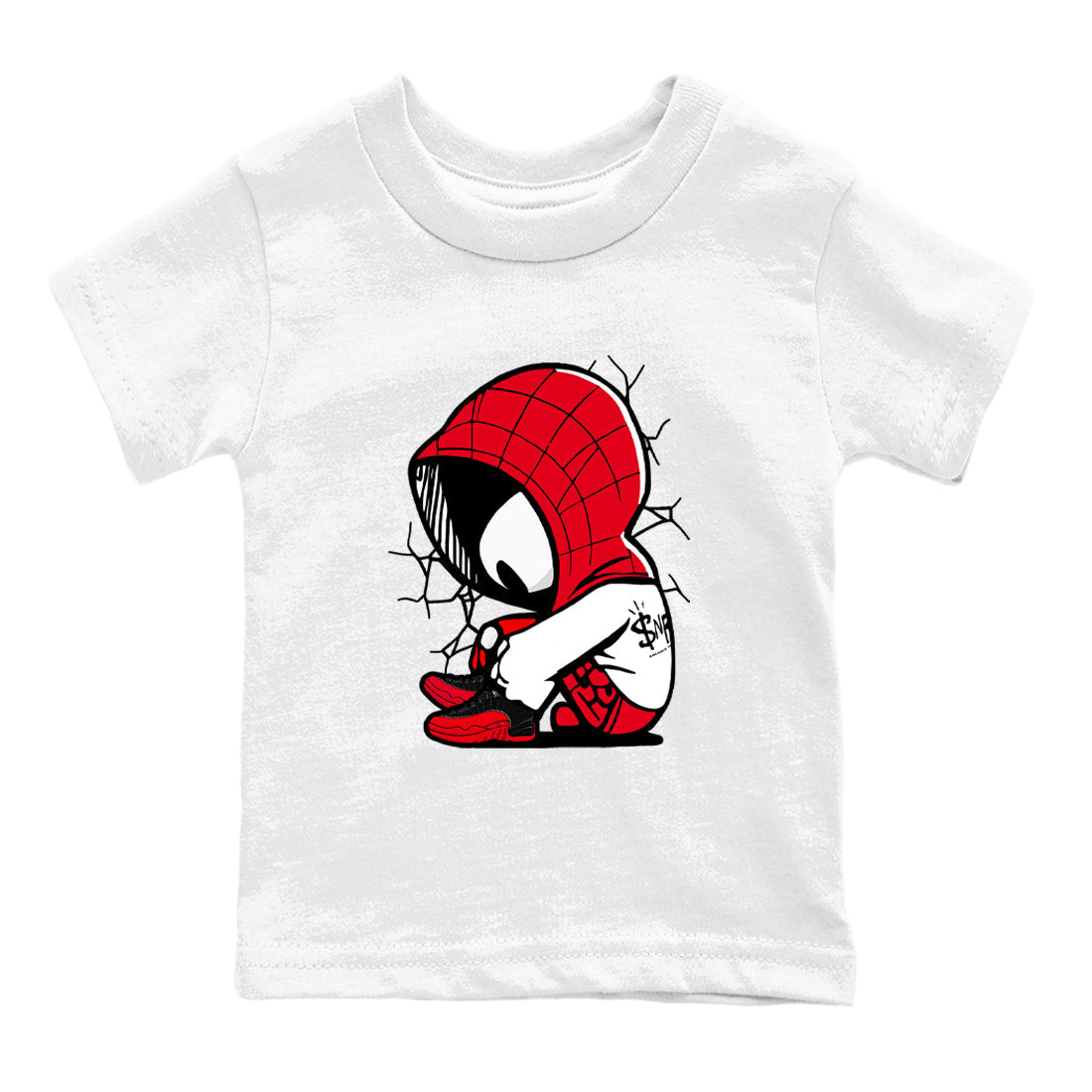 Baby Spider snkmatch Tees Kids - Air Jordan 12 Flu Game