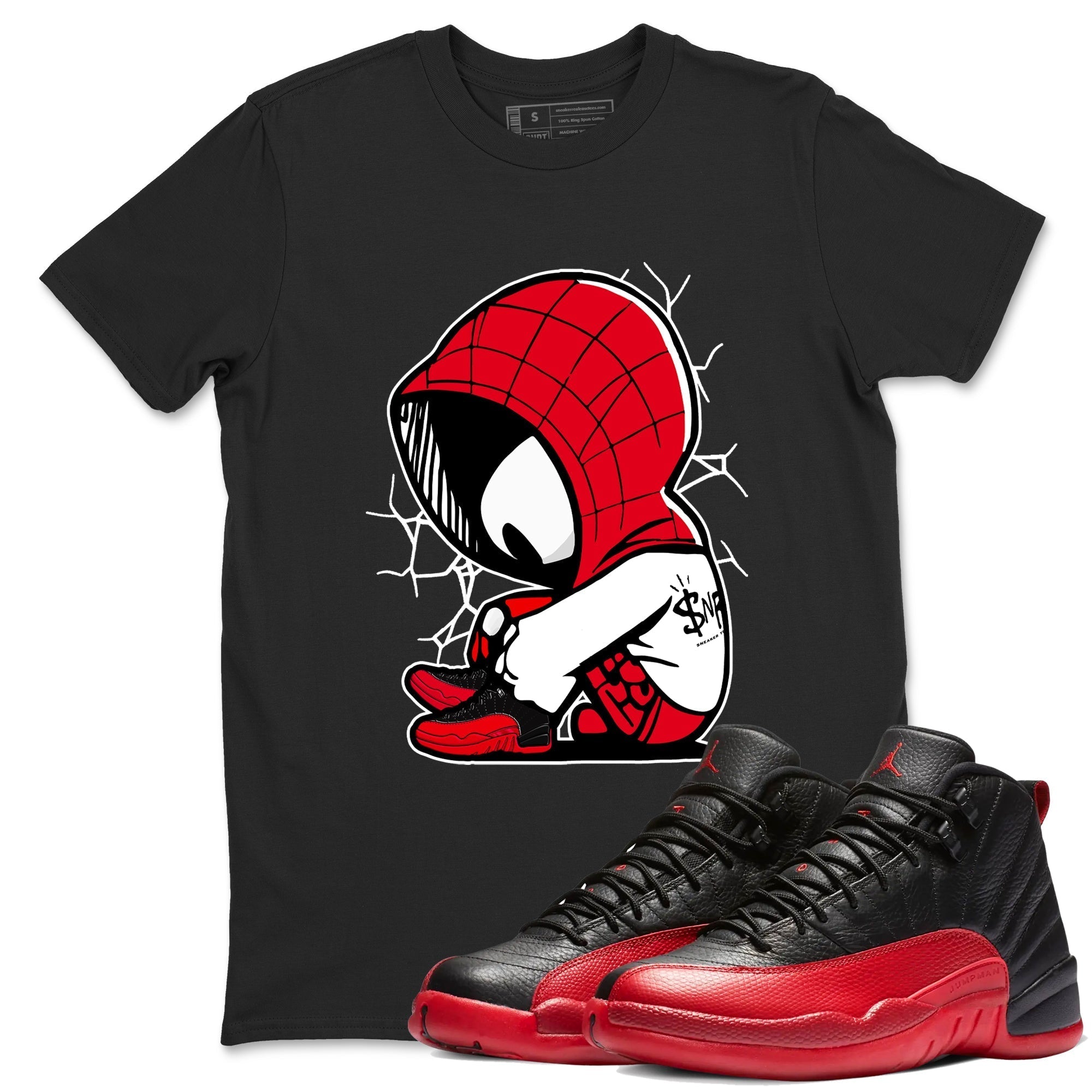 Baby Spider snkmatch Tees - Air Jordan 12 Flu Game