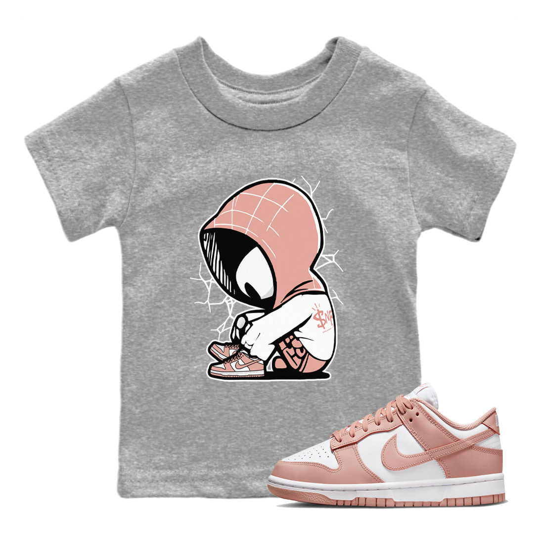 Baby Spider snkmatch Tee Kids - Dunk Rose Whisper