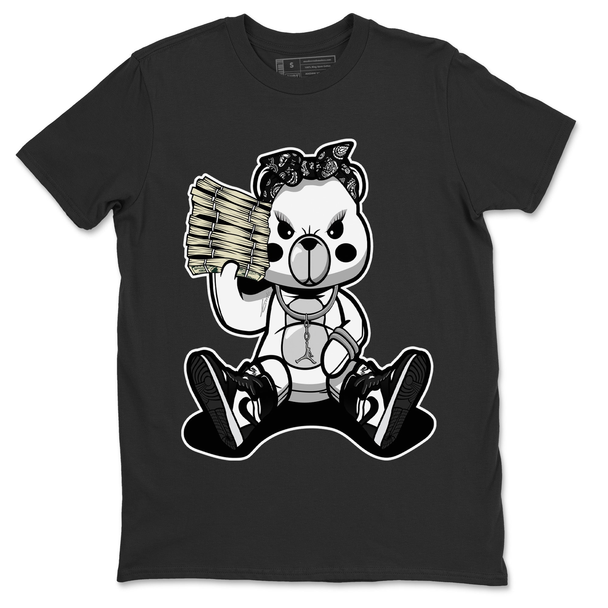 Bad Baby Bear Unisex Tops - Air Jordan 1 Black White