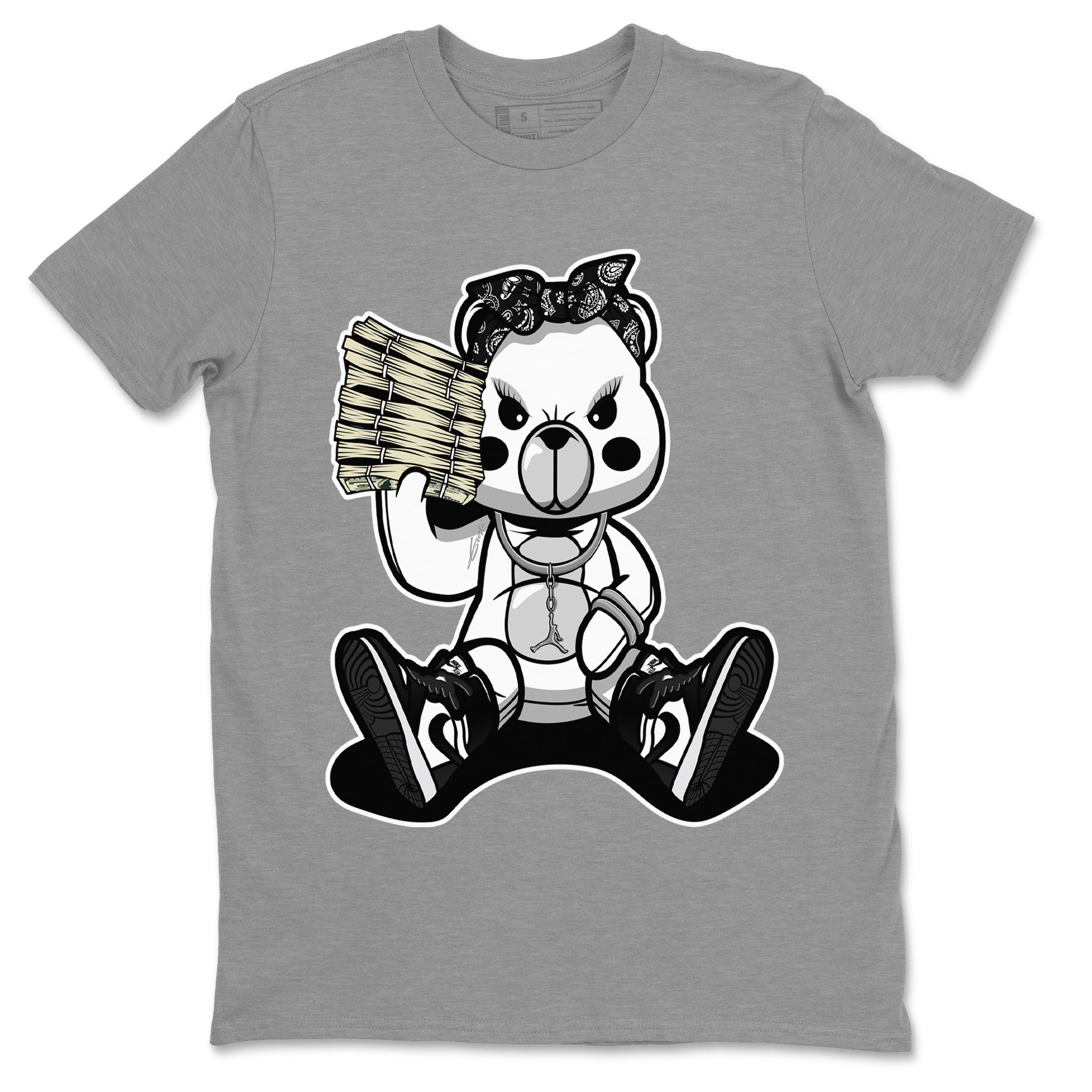 Bad Baby Bear Unisex Tops - Air Jordan 1 Black White