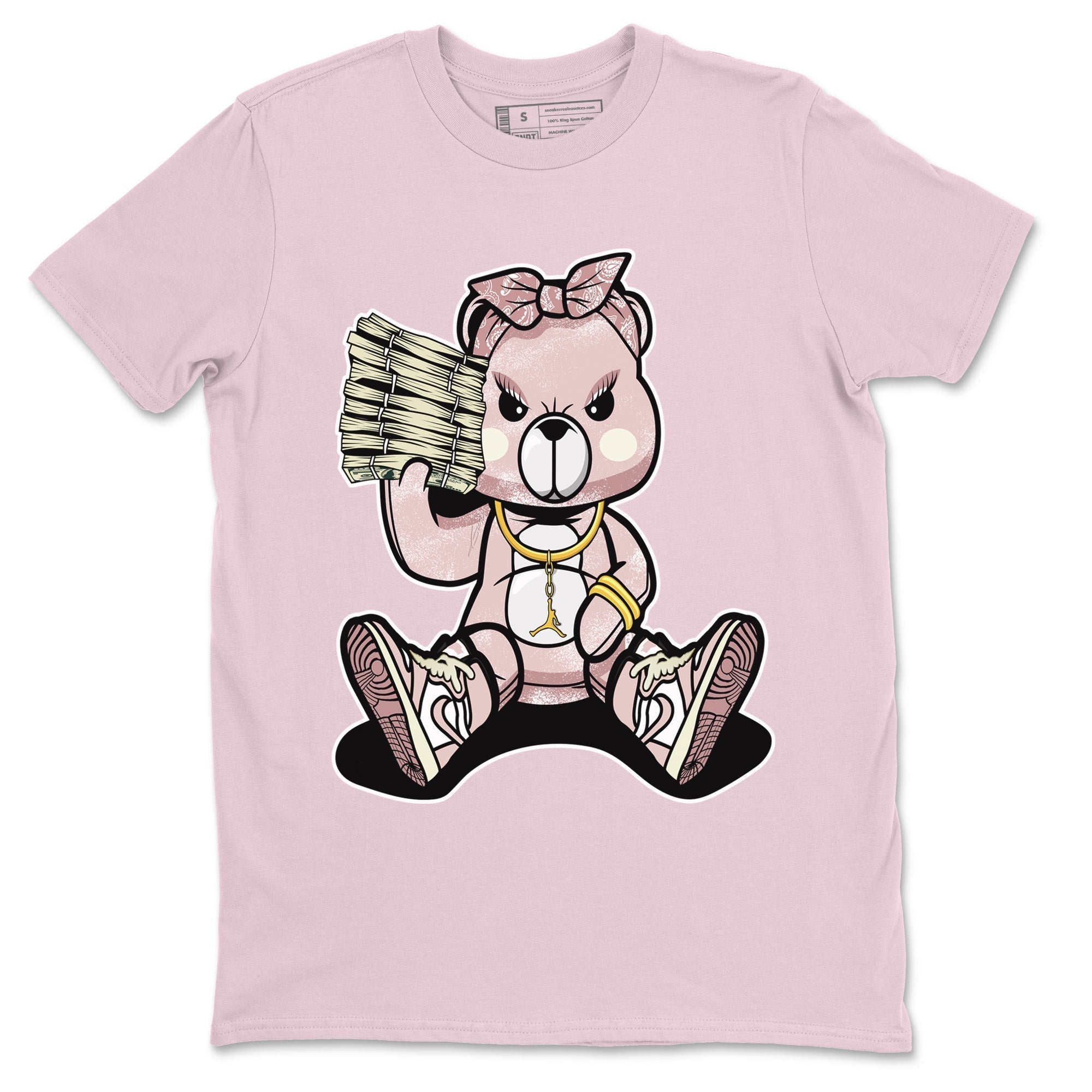 Bad Baby Bear Unisex Tops - Air Jordan 1 Washed Pink