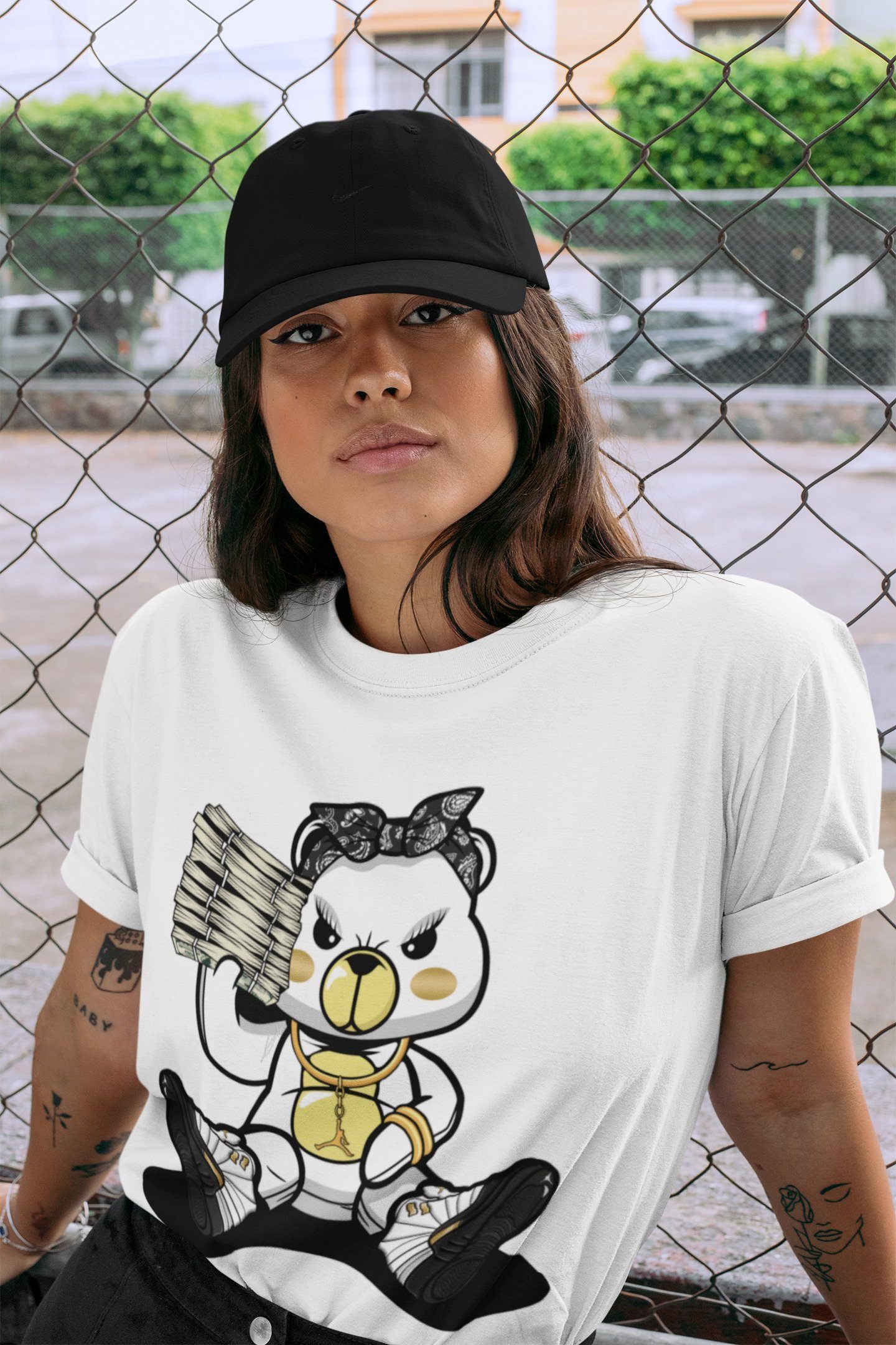 Bad Baby Bear Unisex Tops - Air Jordan 12 Royalty