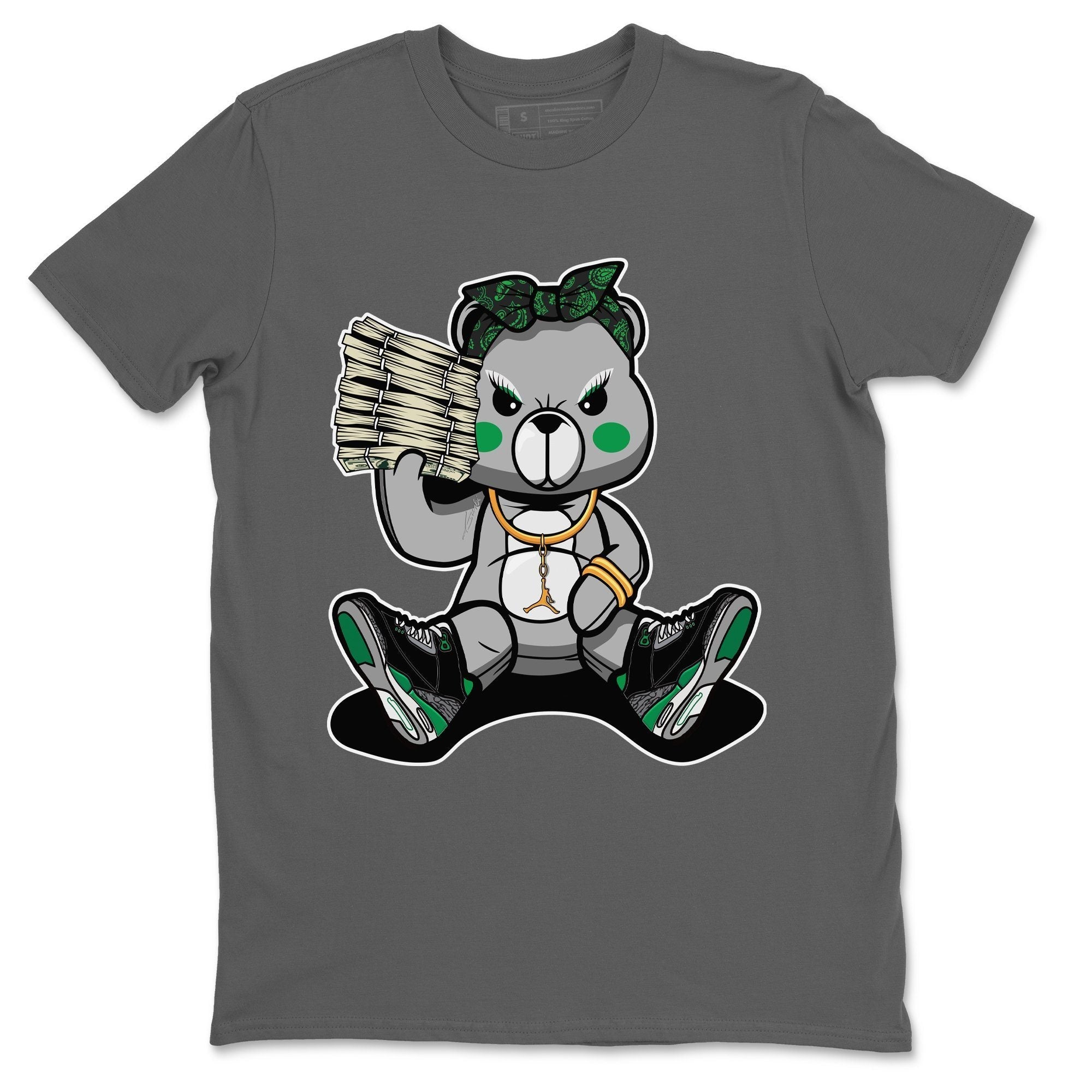 Bad Baby Bear Unisex Tops - Air Jordan 3 Pine Green