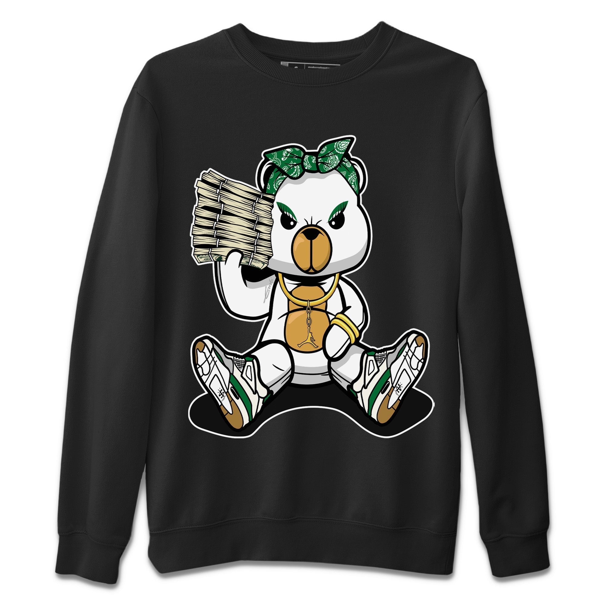 Bad Baby Bear Unisex Tops - Air Jordan 4 Pine Green