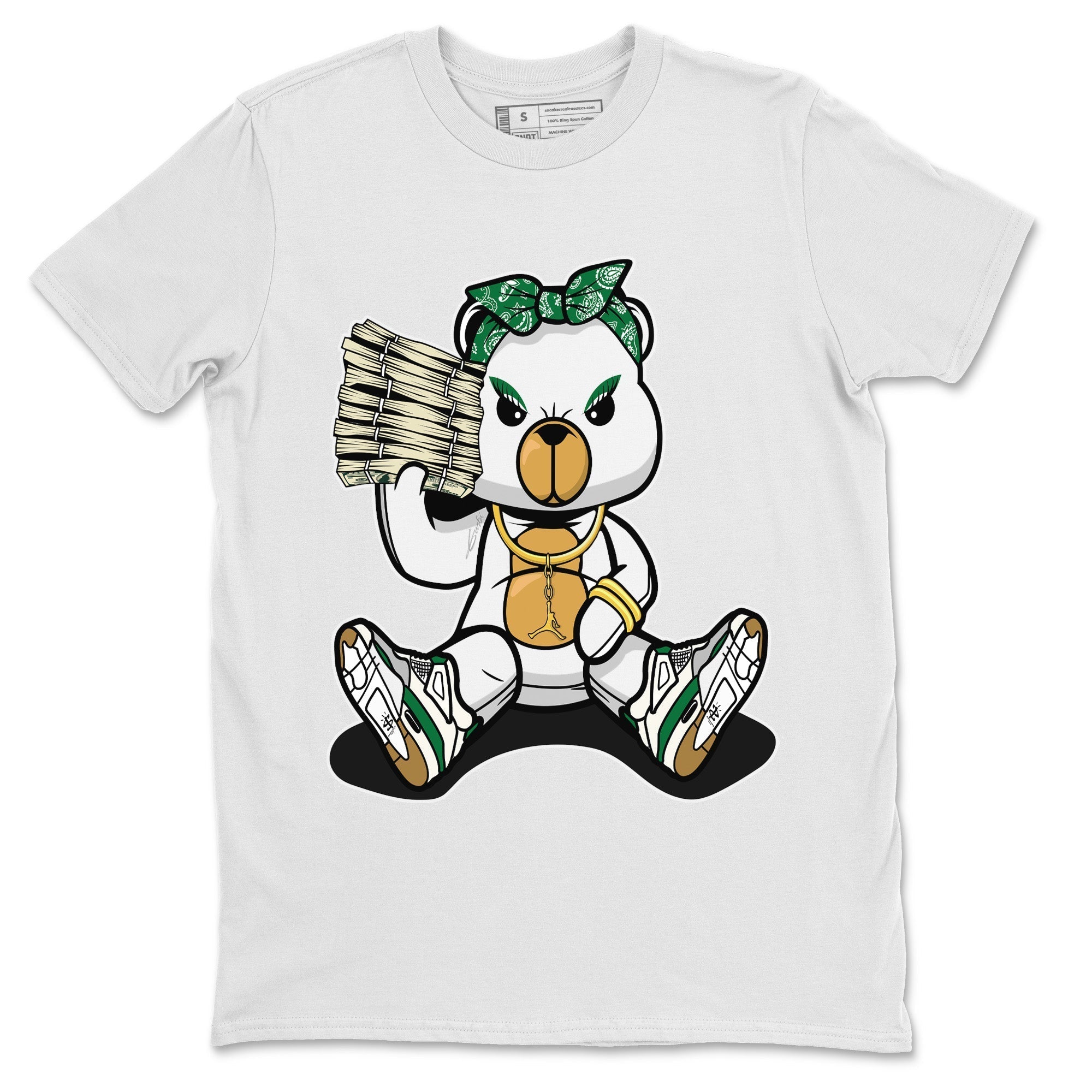 Bad Baby Bear Unisex Tops - Air Jordan 4 Pine Green