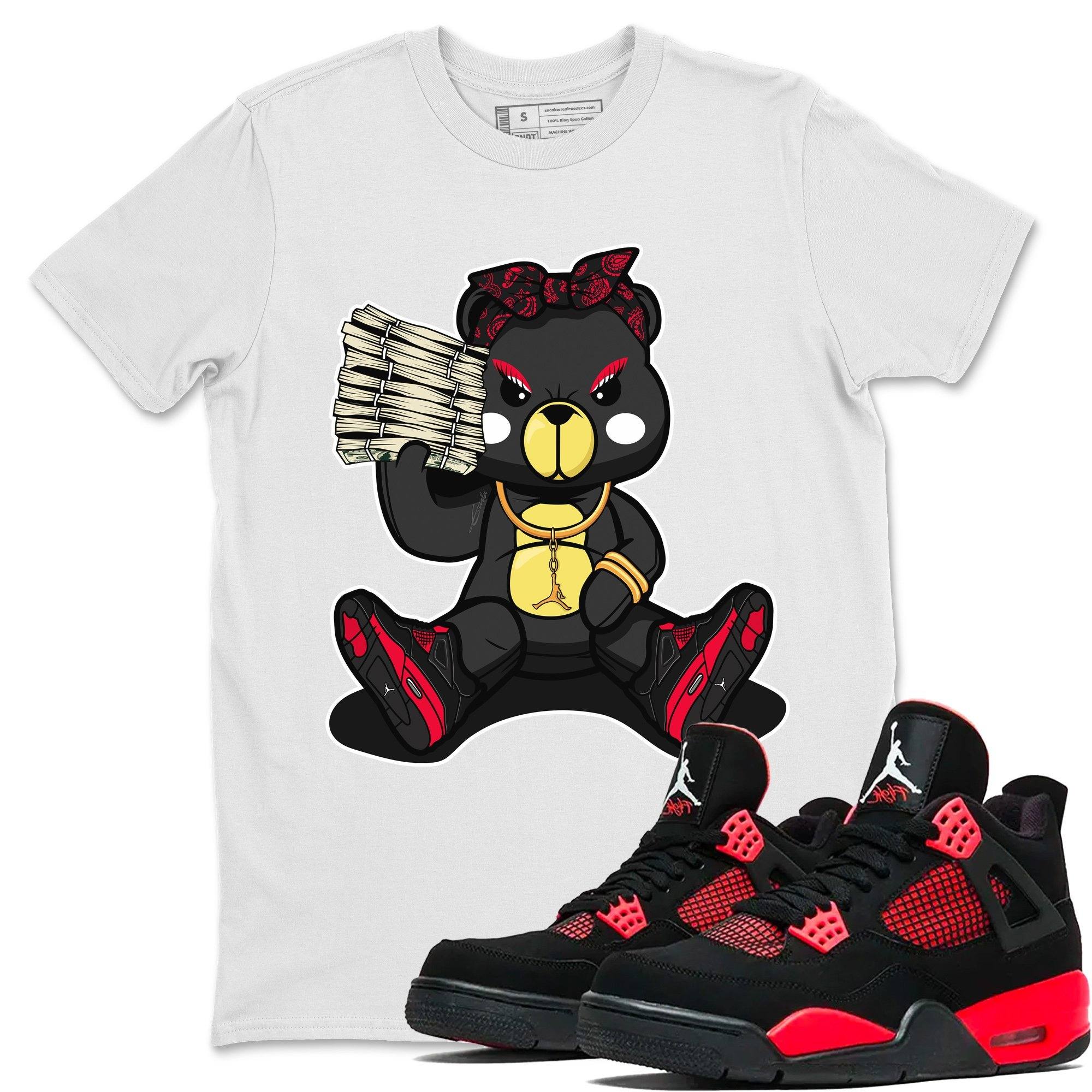 Bad Baby Bear Unisex Tops - Air Jordan 4 Red Thunder