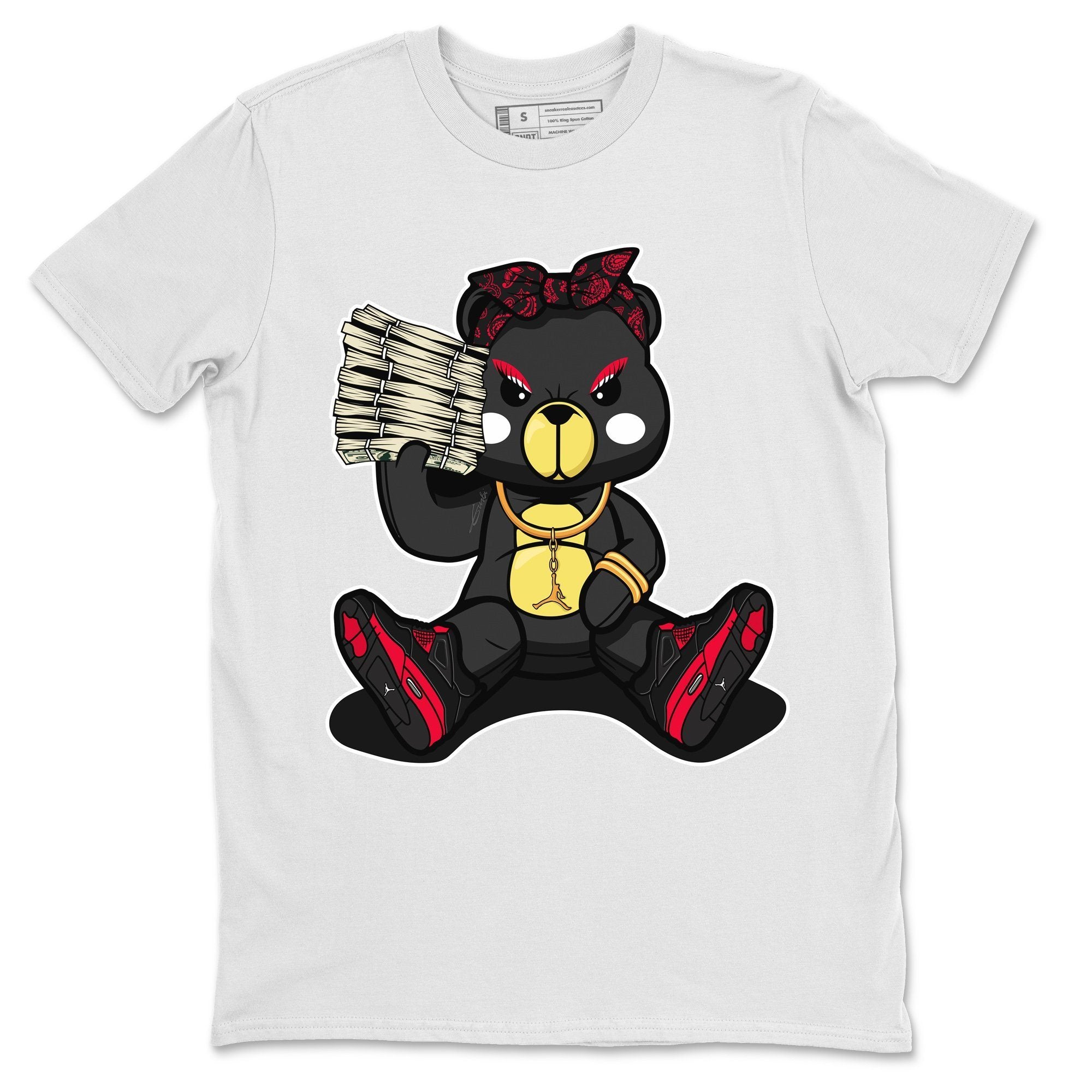 Bad Baby Bear Unisex Tops - Air Jordan 4 Red Thunder
