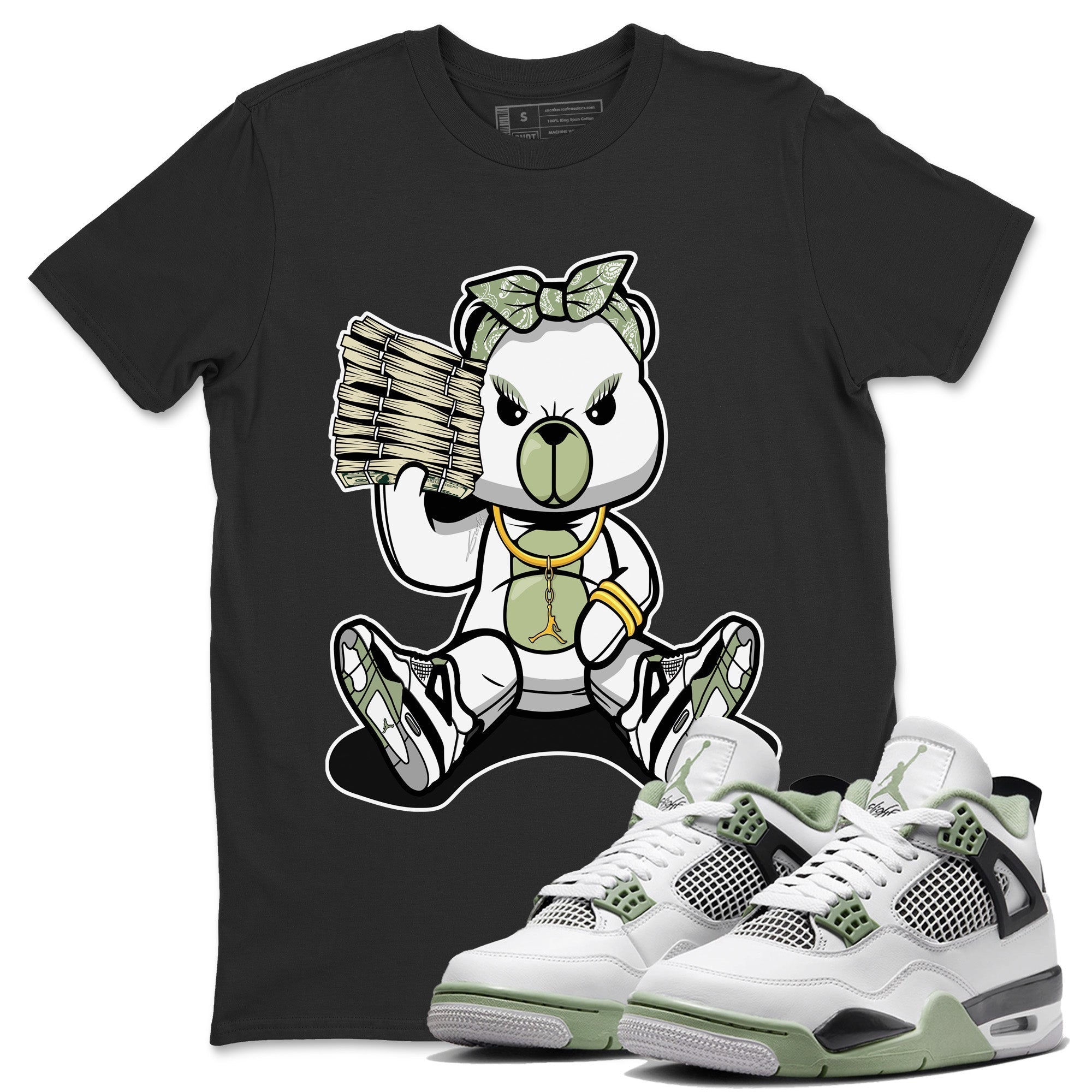 Bad Baby Bear Unisex Tops - Air Jordan 4 Seafoam