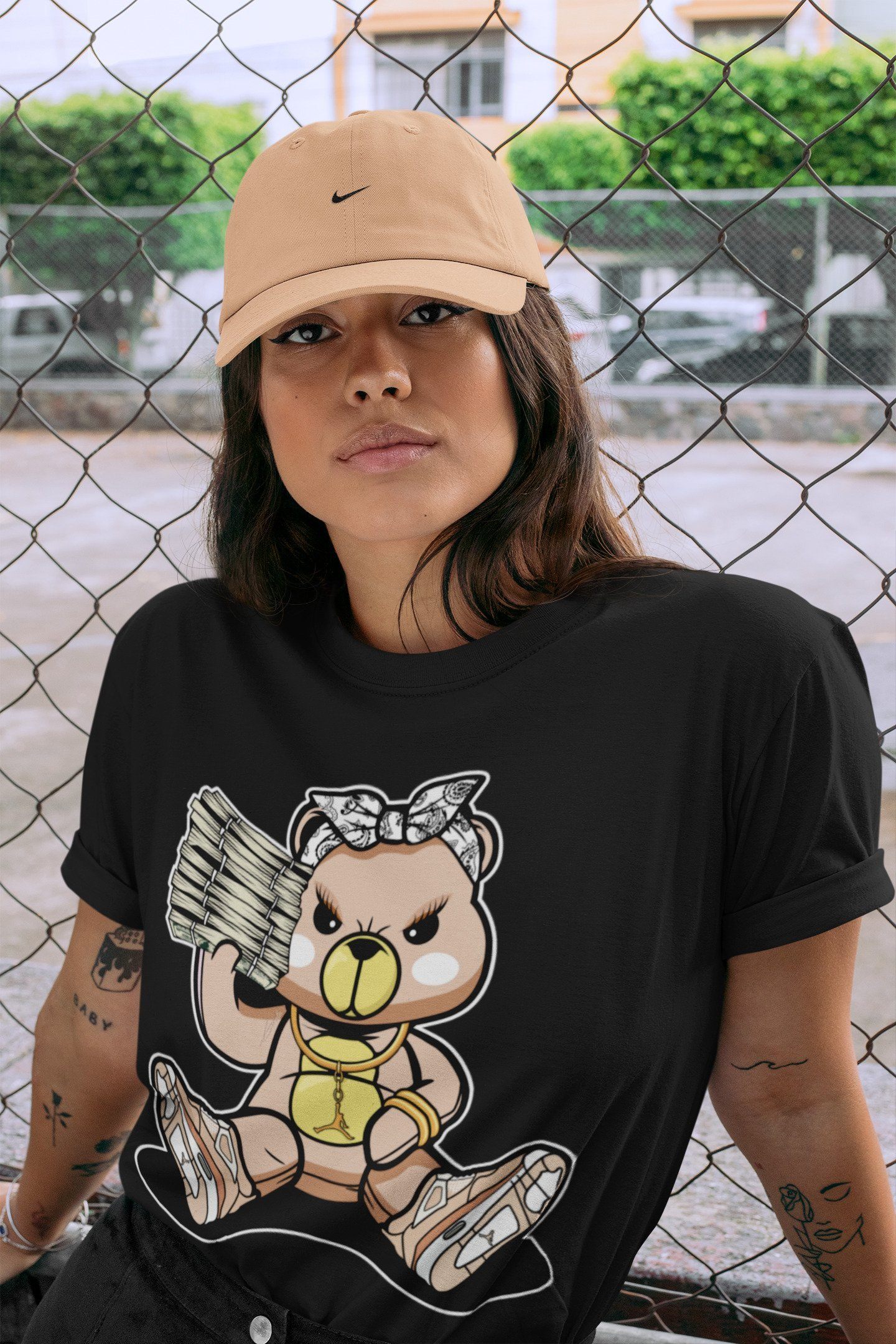 Bad Baby Bear Unisex Tops - Air Jordan 4 Shimmer