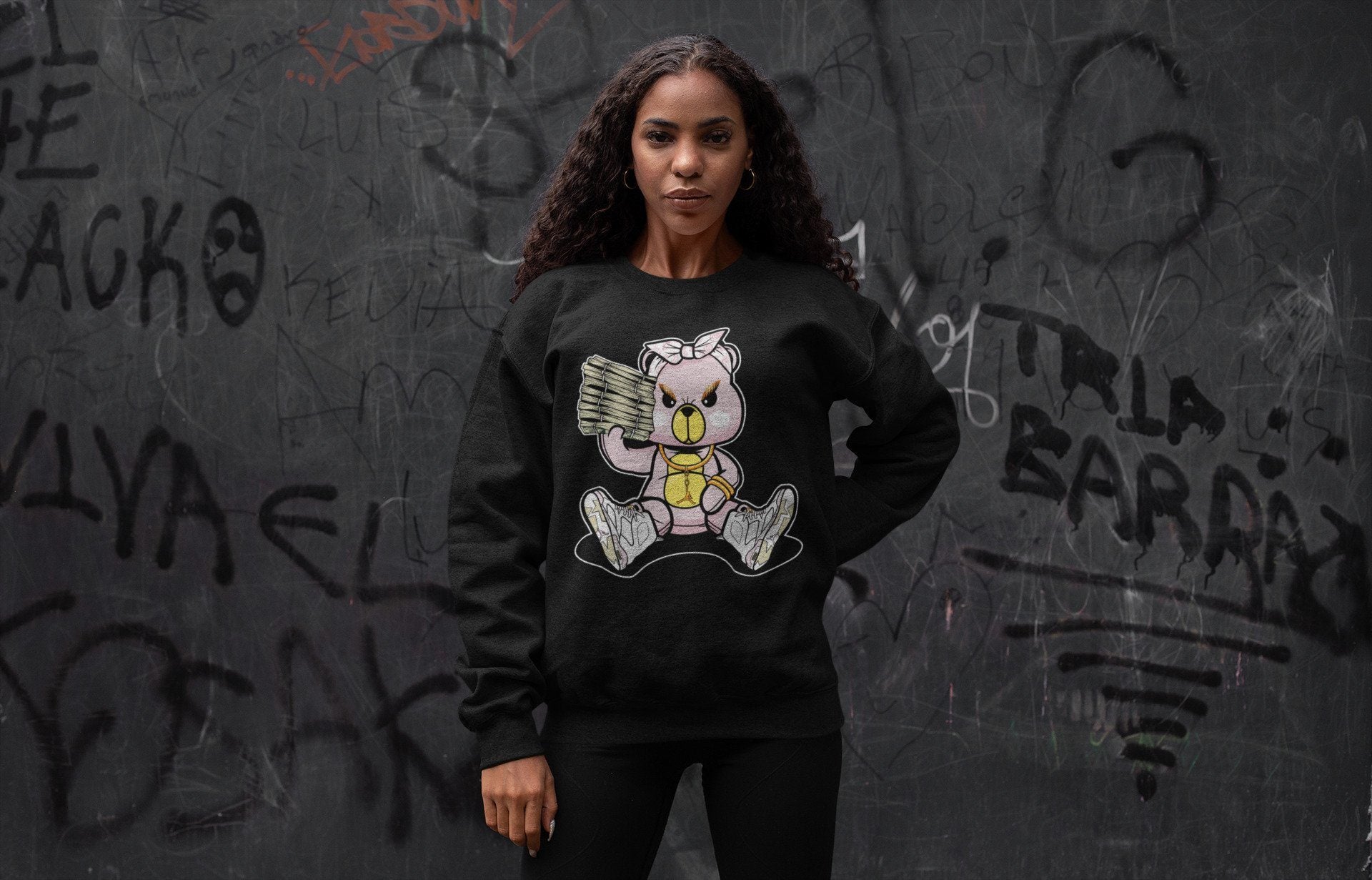 Bad Baby Bear Unisex Tops - Air Jordan 6 Gold Hoops