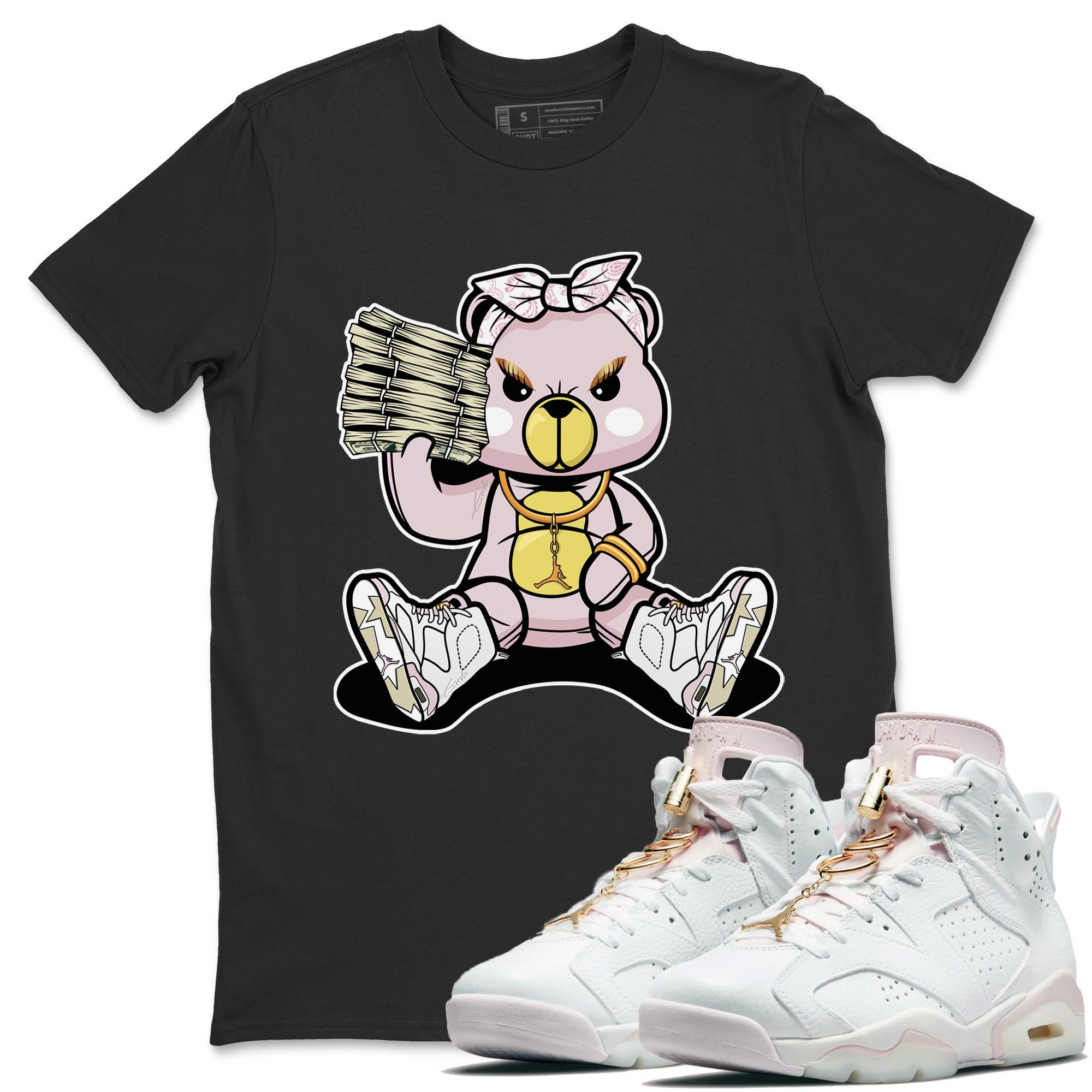 Bad Baby Bear Unisex Tops - Air Jordan 6 Gold Hoops