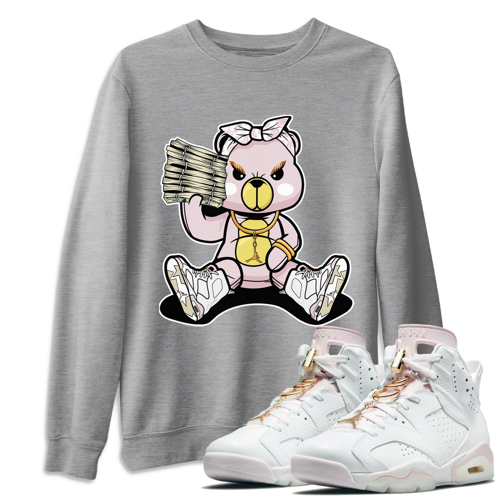 Bad Baby Bear Unisex Tops - Air Jordan 6 Gold Hoops