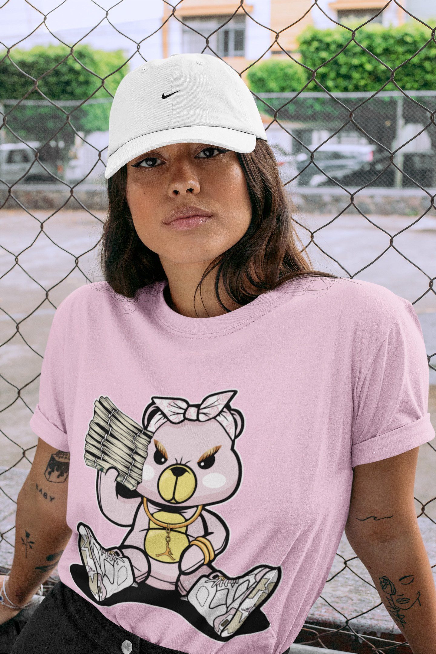 Bad Baby Bear Unisex Tops - Air Jordan 6 Gold Hoops
