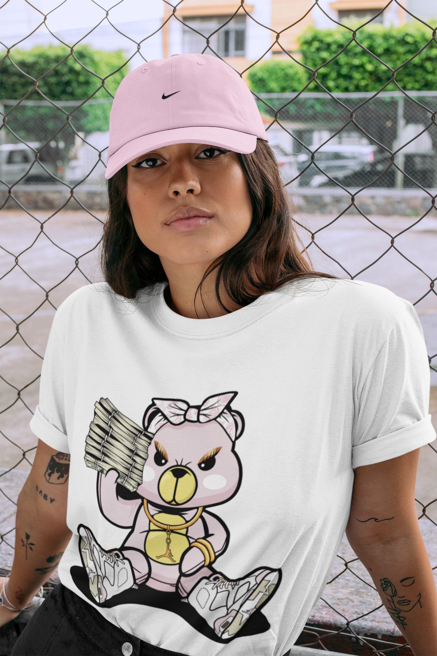 Bad Baby Bear Unisex Tops - Air Jordan 6 Gold Hoops