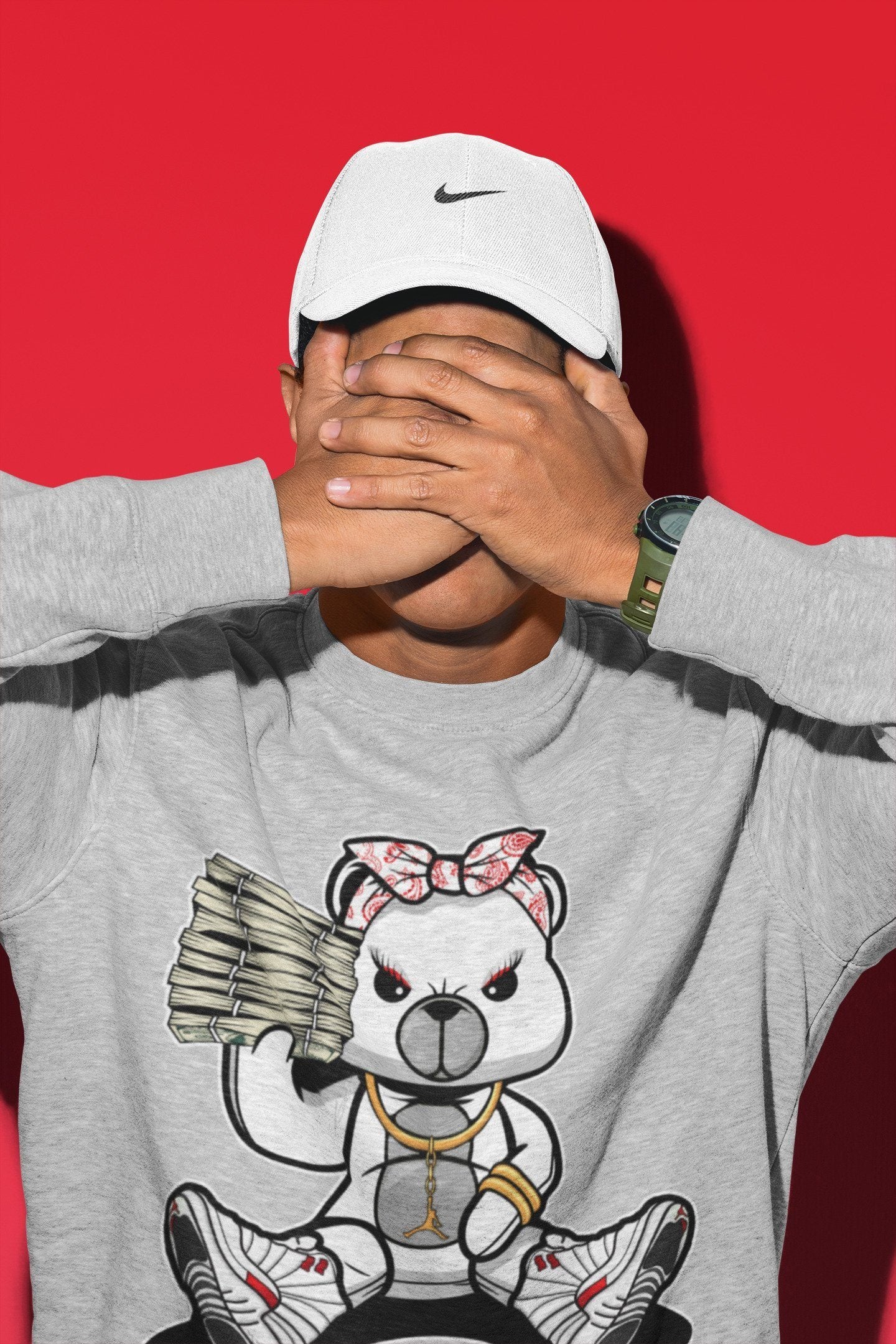 Bad Baby Bear Unisex Tops - Air Jordan 12 Twist
