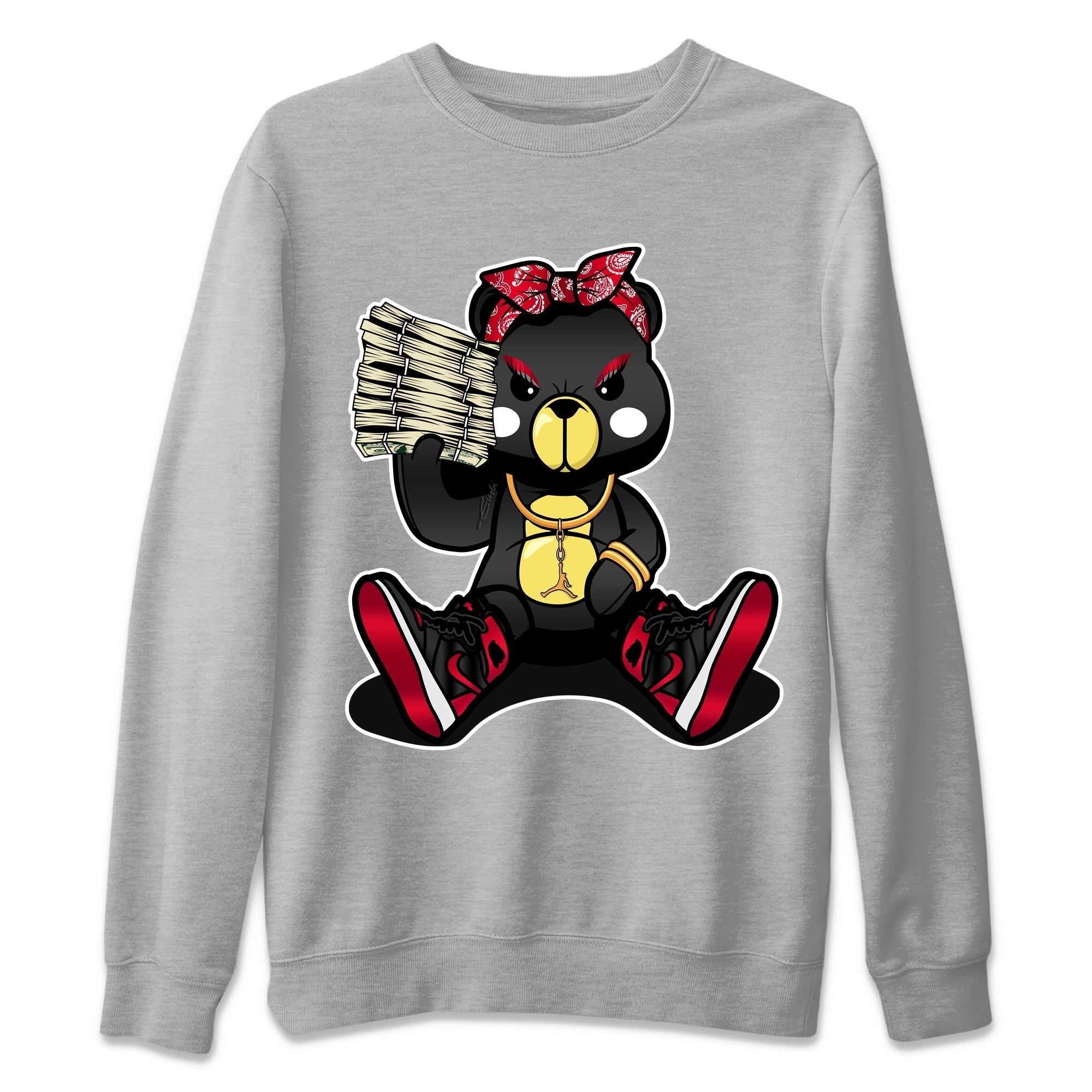 Bad Baby Bear Unisex Tops - Air Jordan 1 Bred Patent