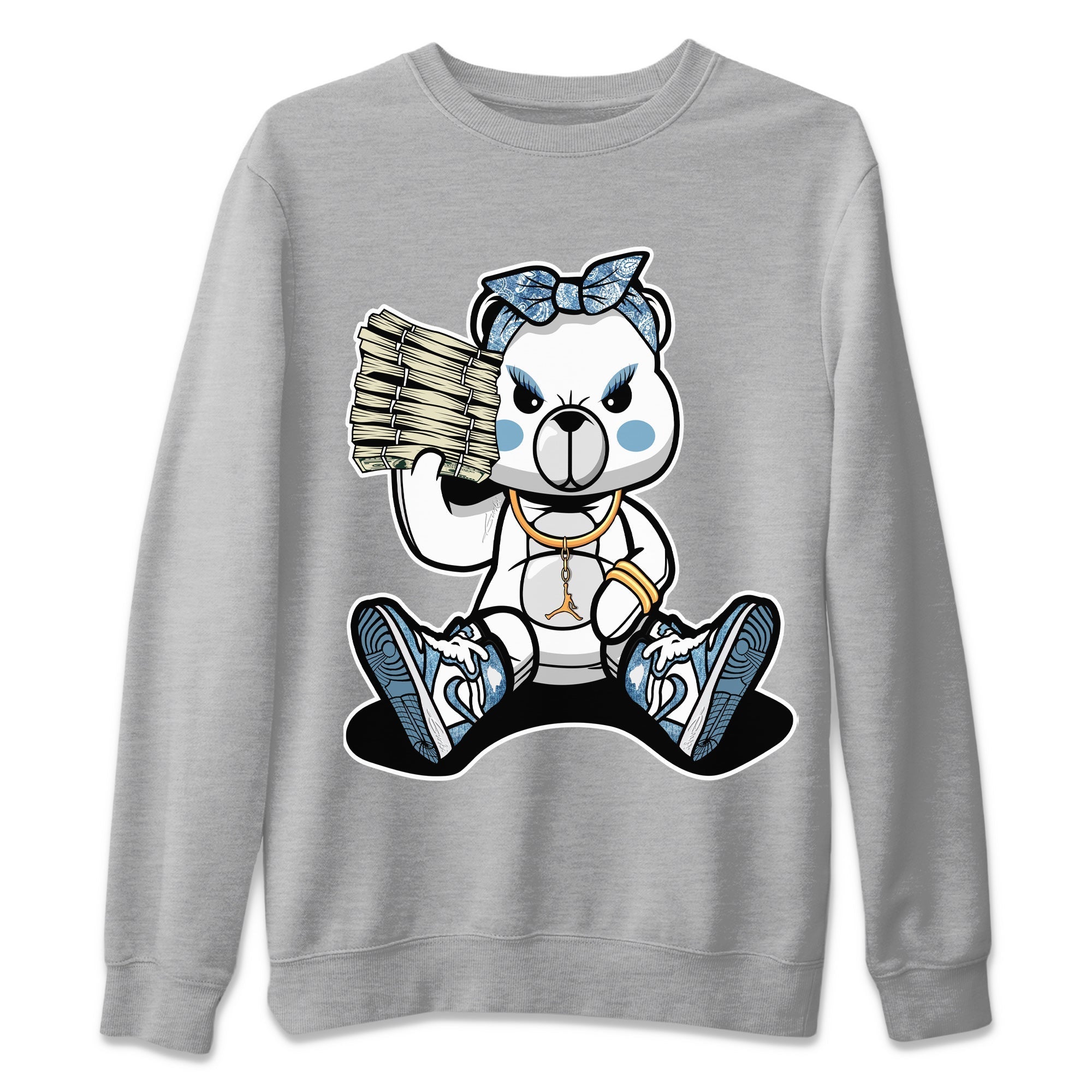 Bad Baby Bear Unisex Tops - Air Jordan 1 Denim