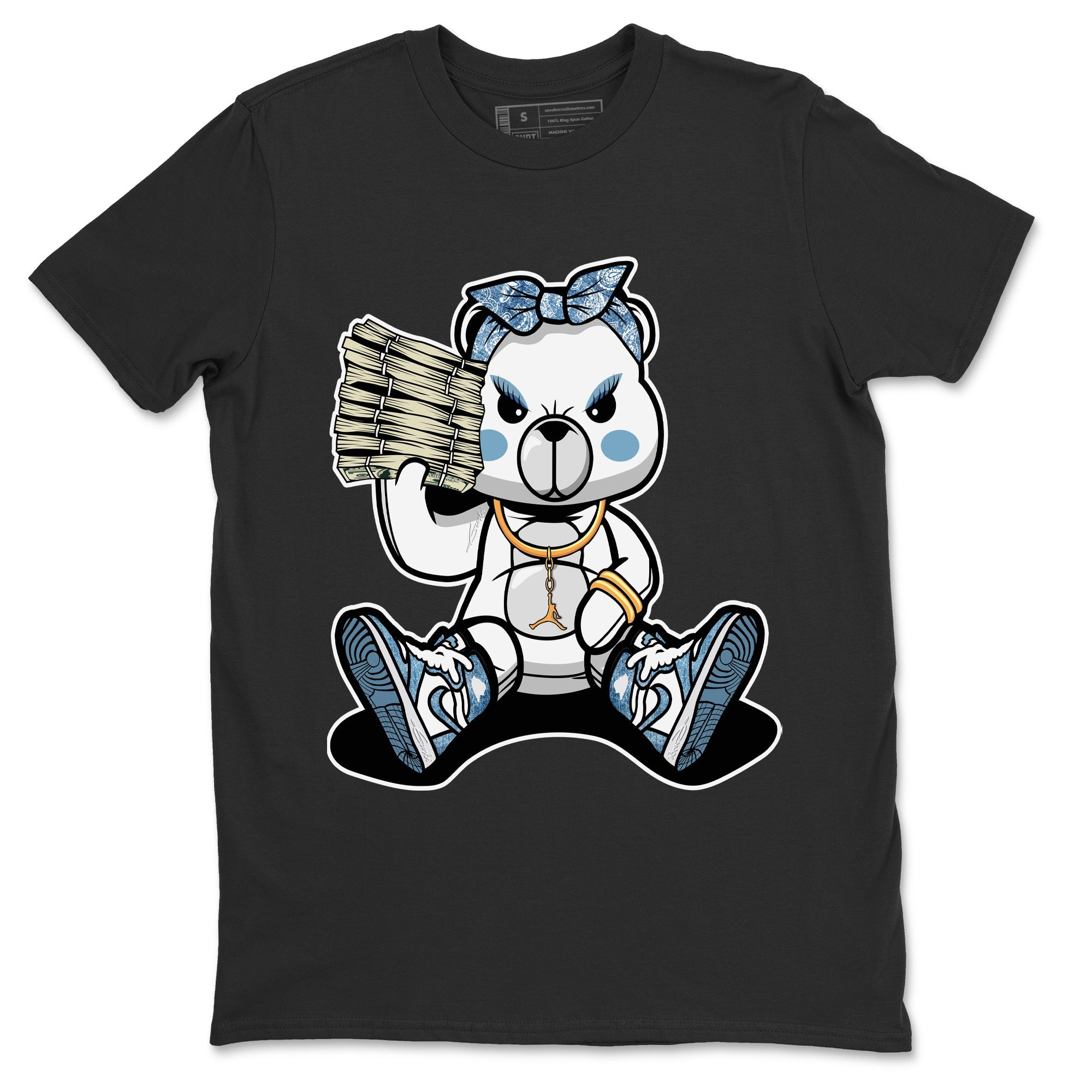 Bad Baby Bear Unisex Tops - Air Jordan 1 Denim