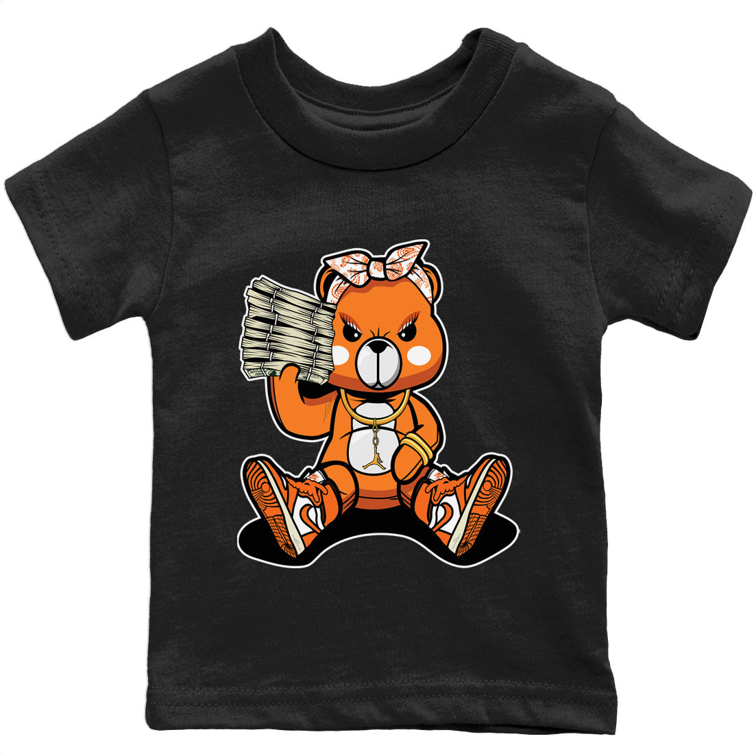 Bad Baby Bear Kids Tops - Air Jordan 1 Starfish