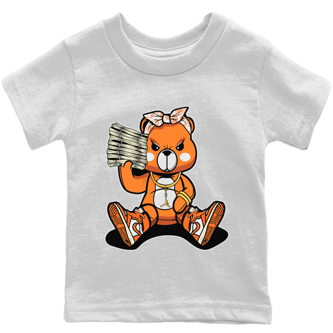 Bad Baby Bear Kids Tops - Air Jordan 1 Starfish
