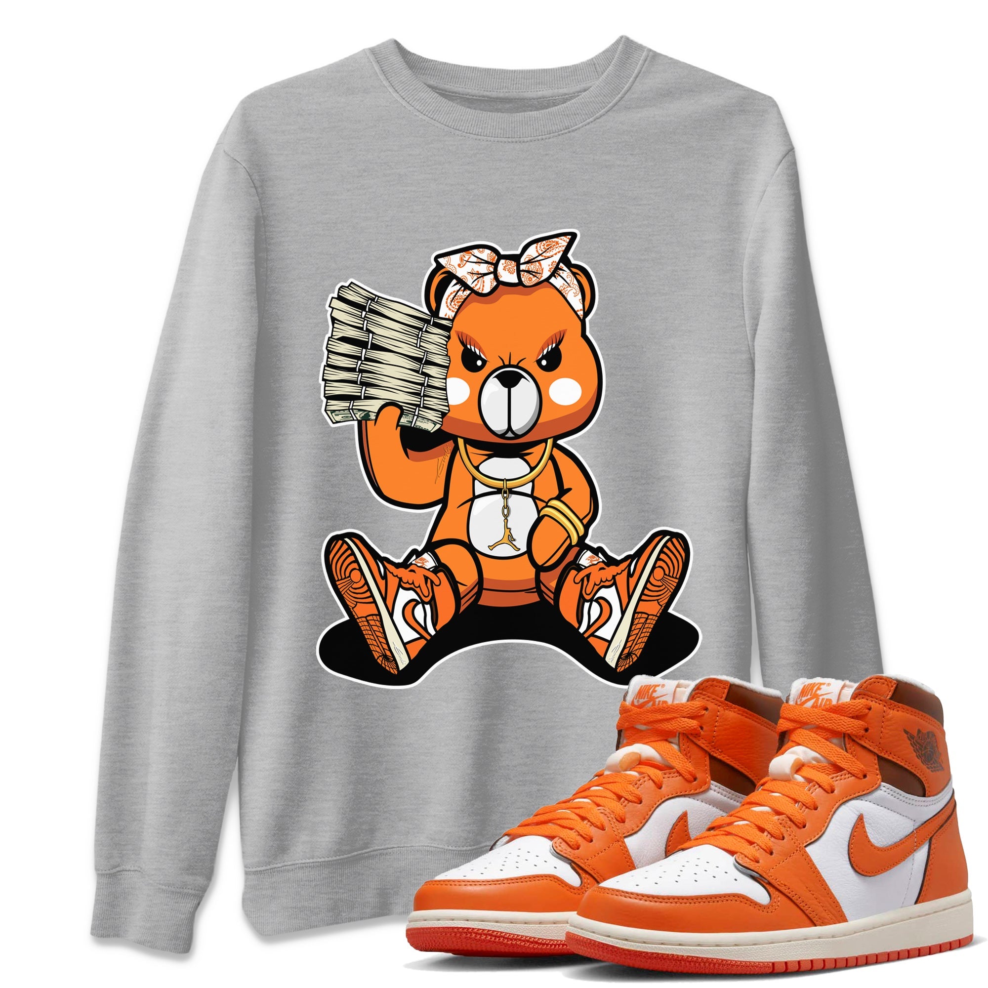 Bad Baby Bear Unisex Tops - Air Jordan 1 Starfish