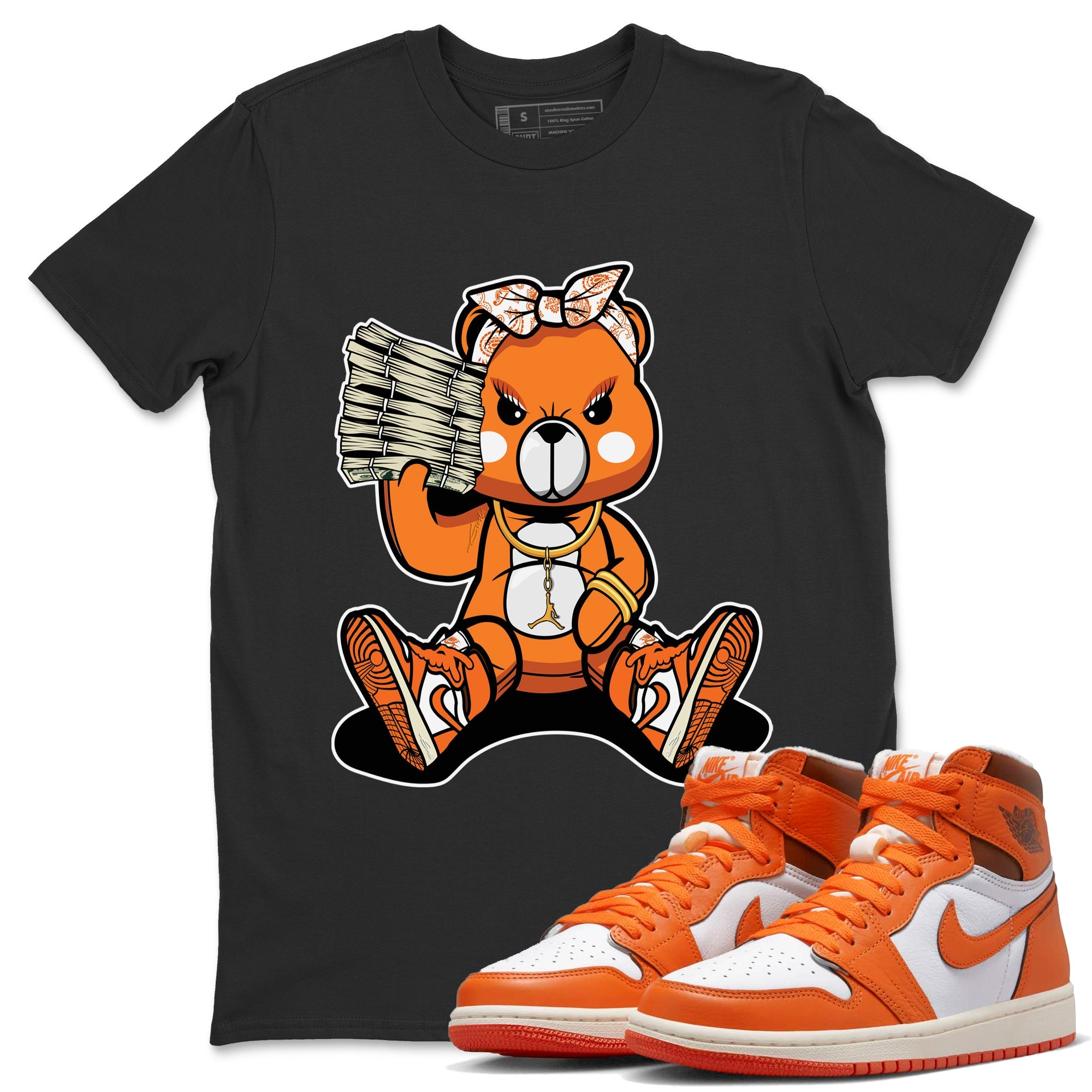 Bad Baby Bear Unisex Tops - Air Jordan 1 Starfish