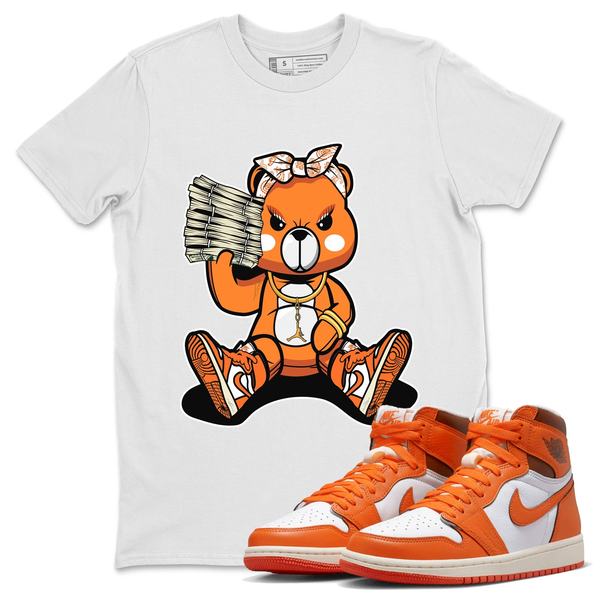 Bad Baby Bear Unisex Tops - Air Jordan 1 Starfish