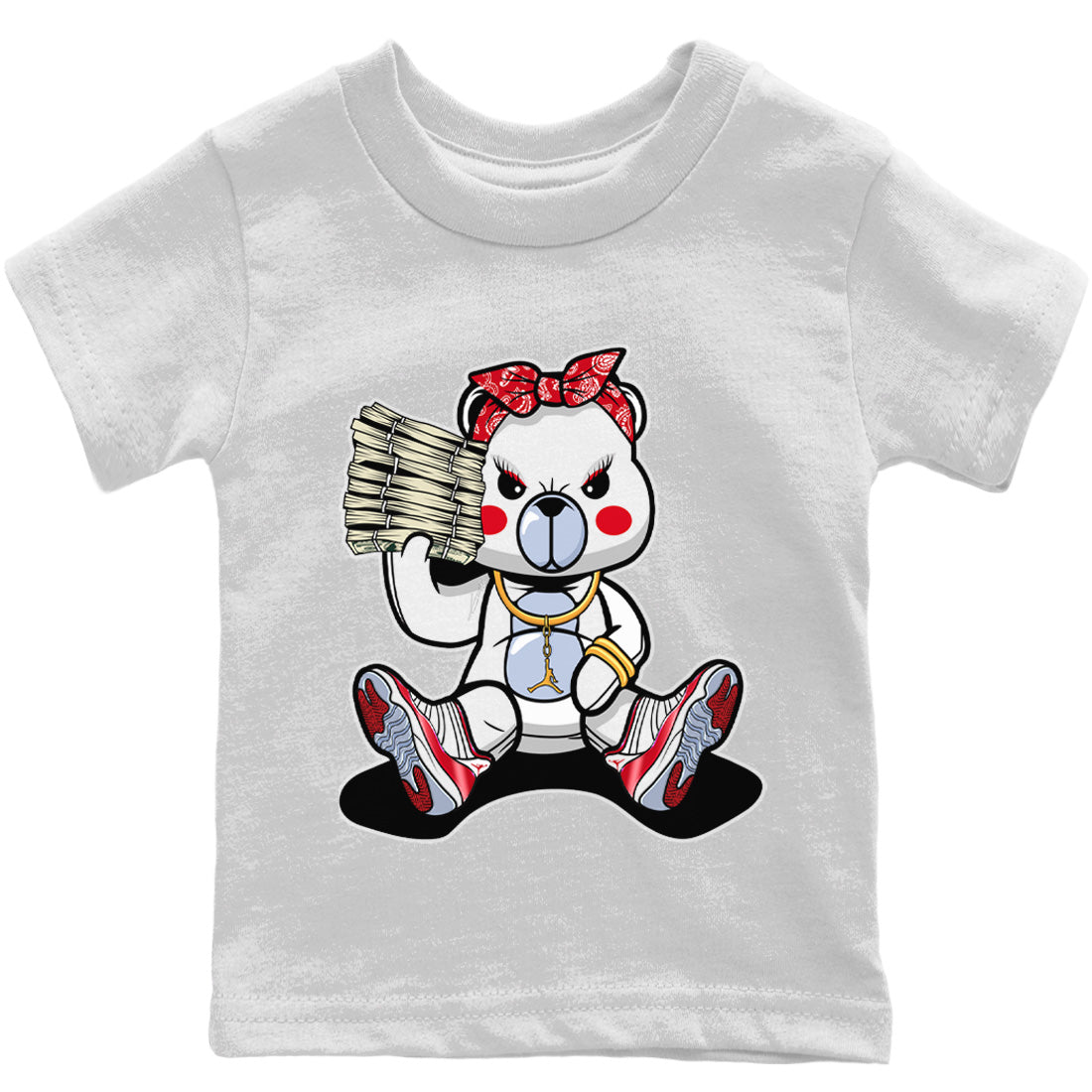 Bad Baby Bear Kids Tops - Air Jordan 11 Cherry
