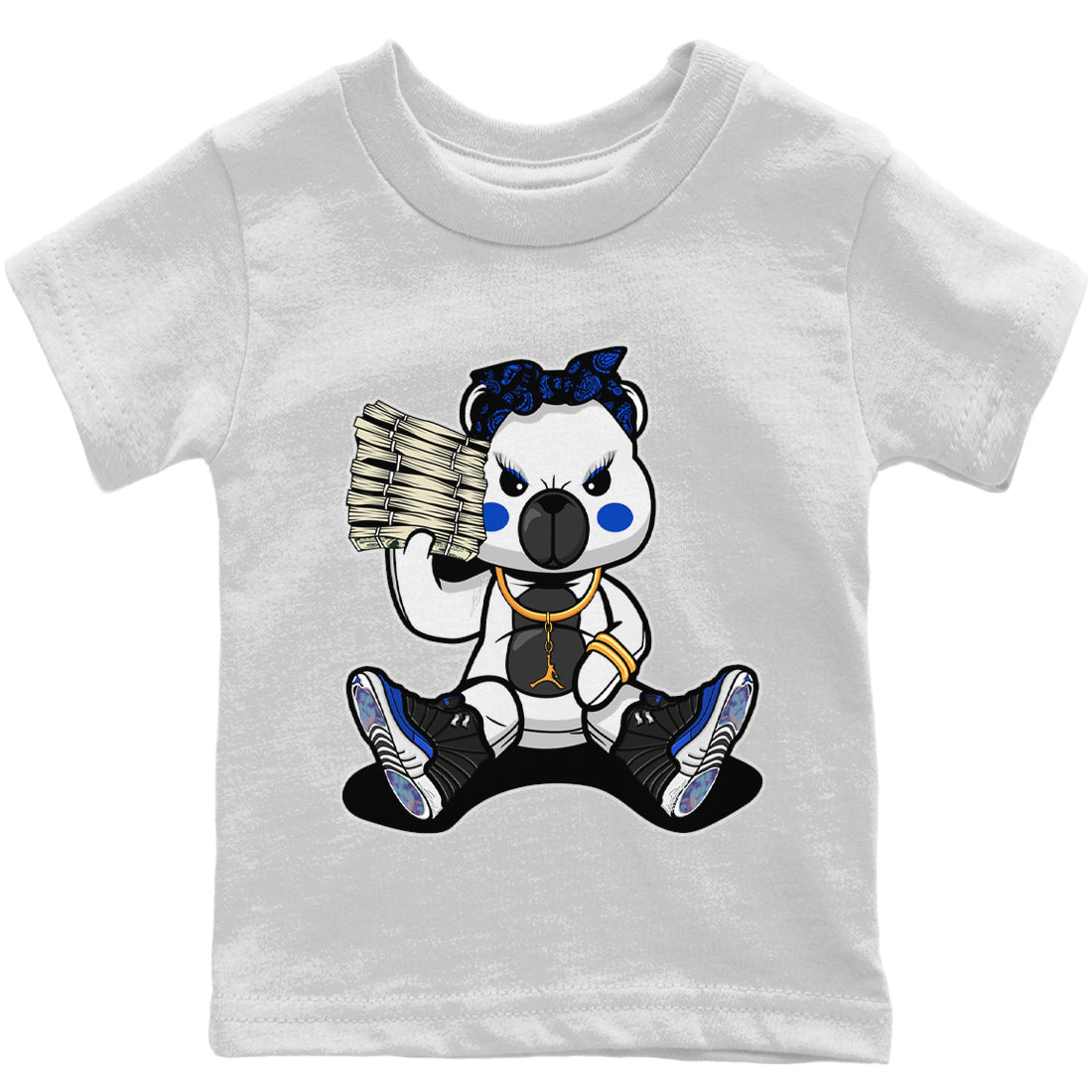Bad Baby Bear Kids Tops - Air Jordan 12 Hyper Royal