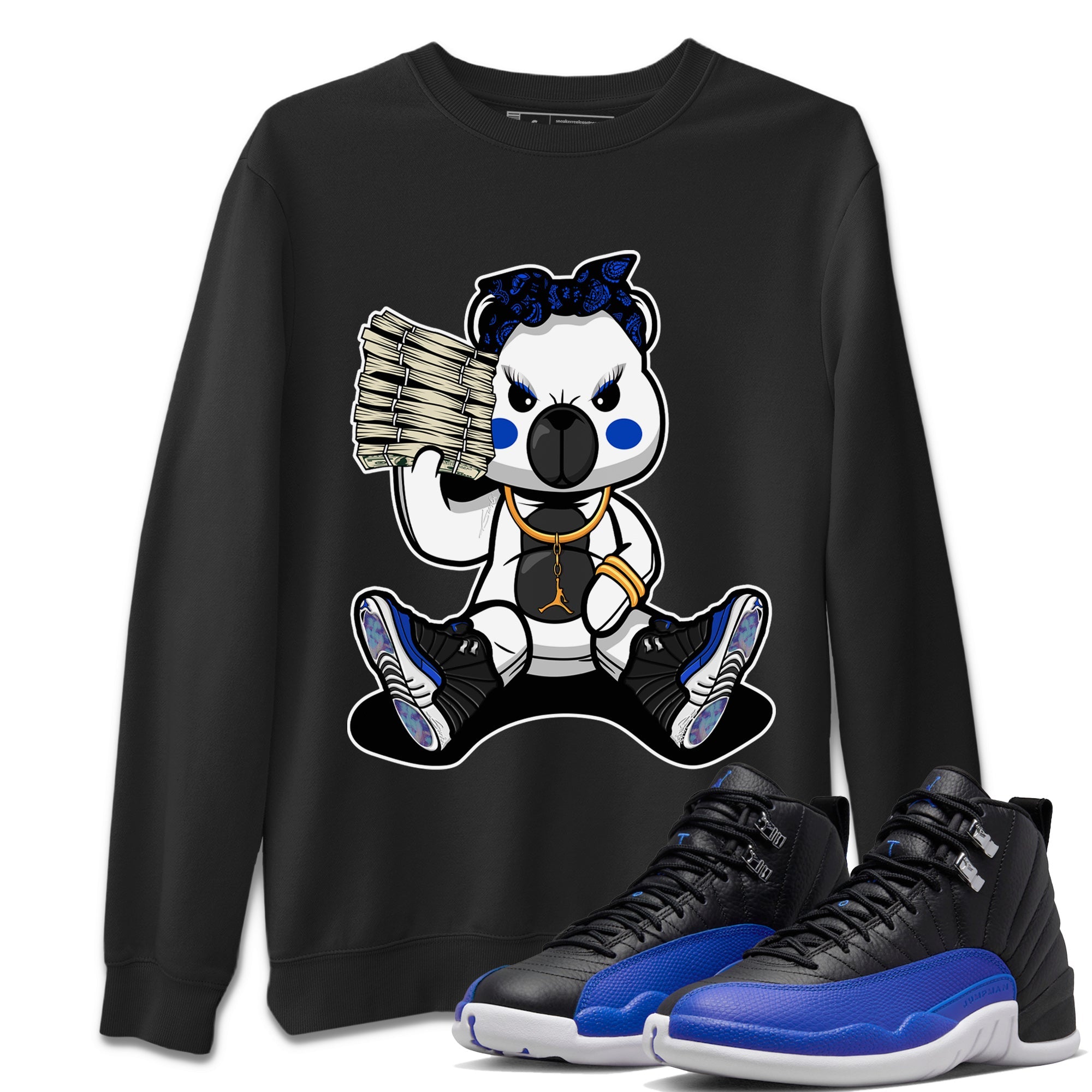 Bad Baby Bear Unisex Tops - Air Jordan 12 Hyper Royal