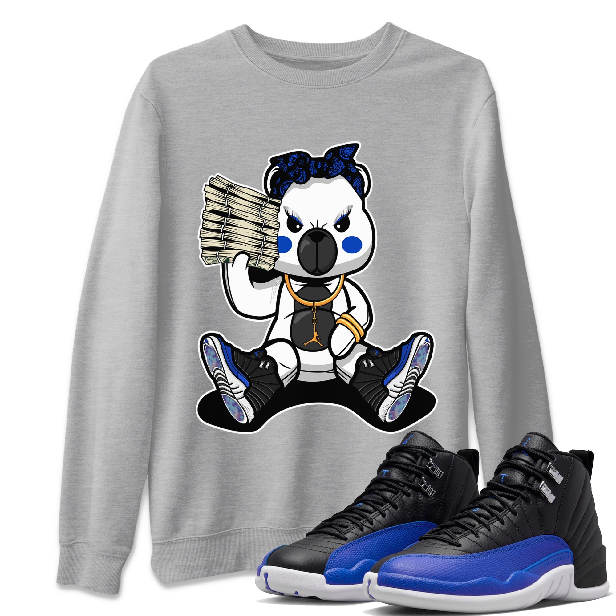 Bad Baby Bear Unisex Tops - Air Jordan 12 Hyper Royal