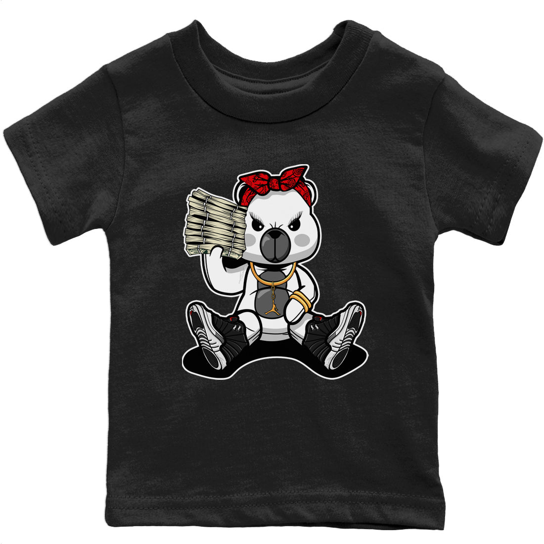 Bad Baby Bear Kids Tops - Air Jordan 12 Playoffs