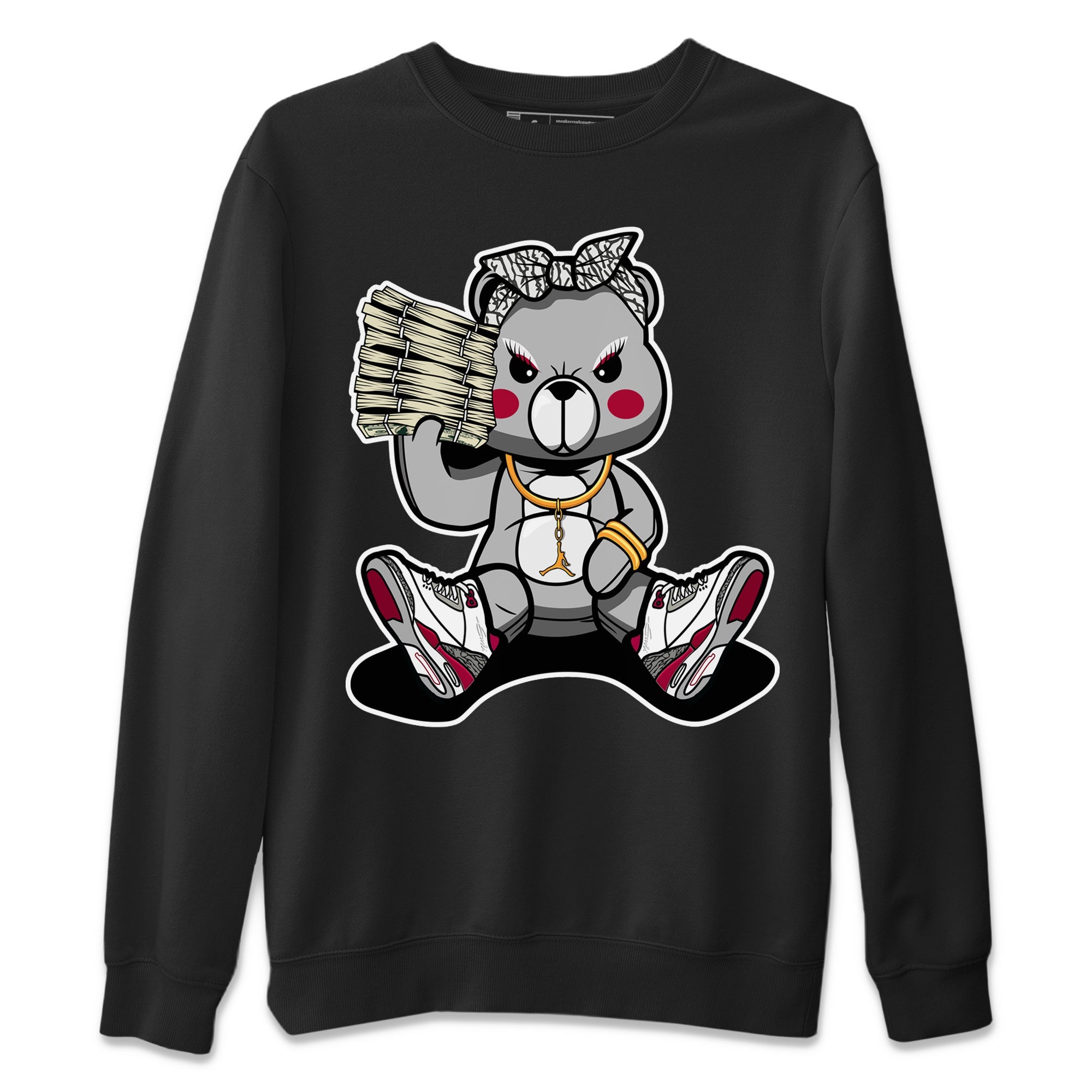 Bad Baby Bear Unisex Tops - Air Jordan 3 Cardinal