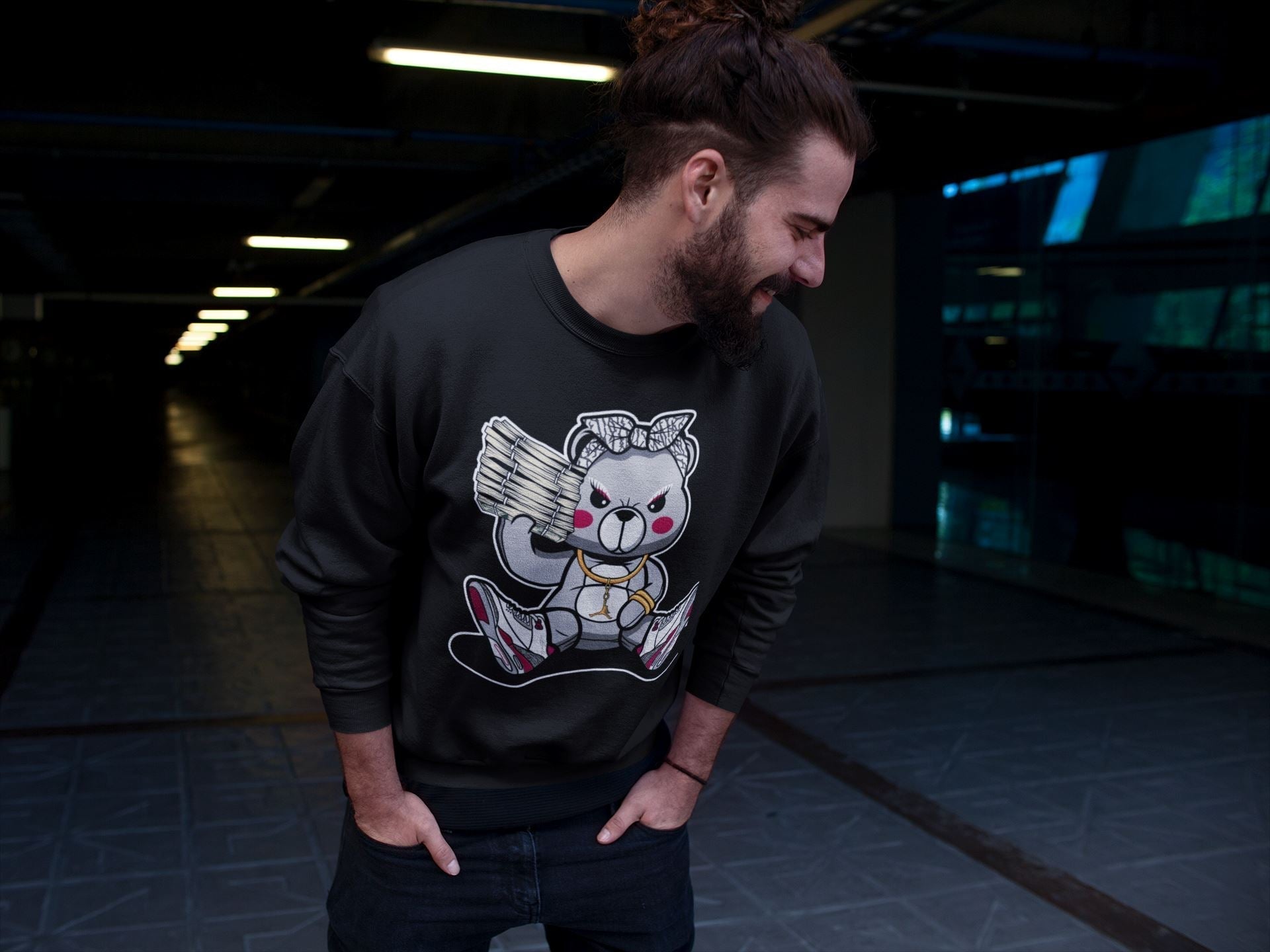 Bad Baby Bear Unisex Tops - Air Jordan 3 Cardinal