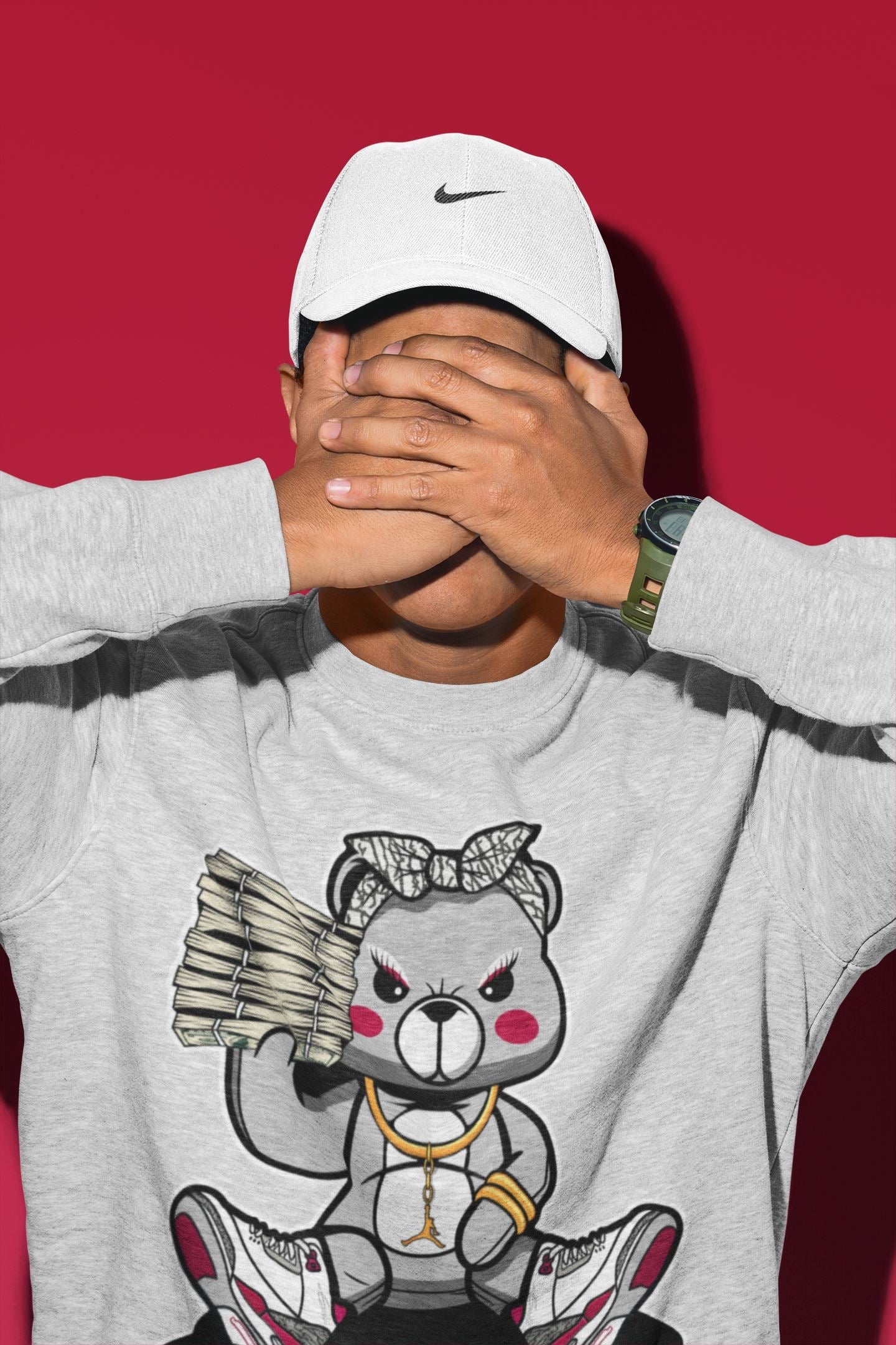 Bad Baby Bear Unisex Tops - Air Jordan 3 Cardinal