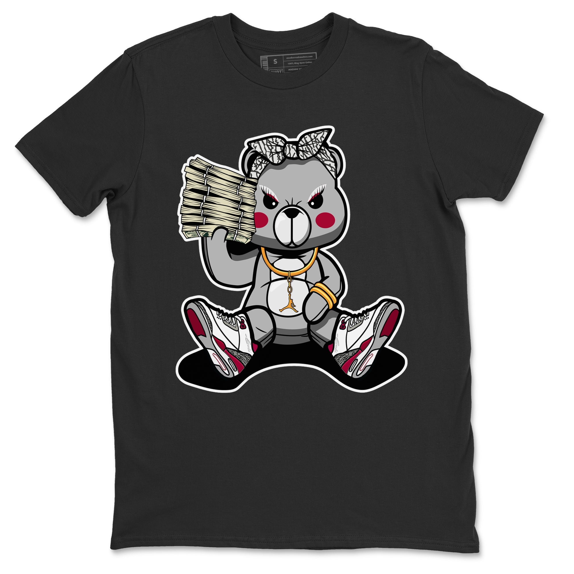 Bad Baby Bear Unisex Tops - Air Jordan 3 Cardinal