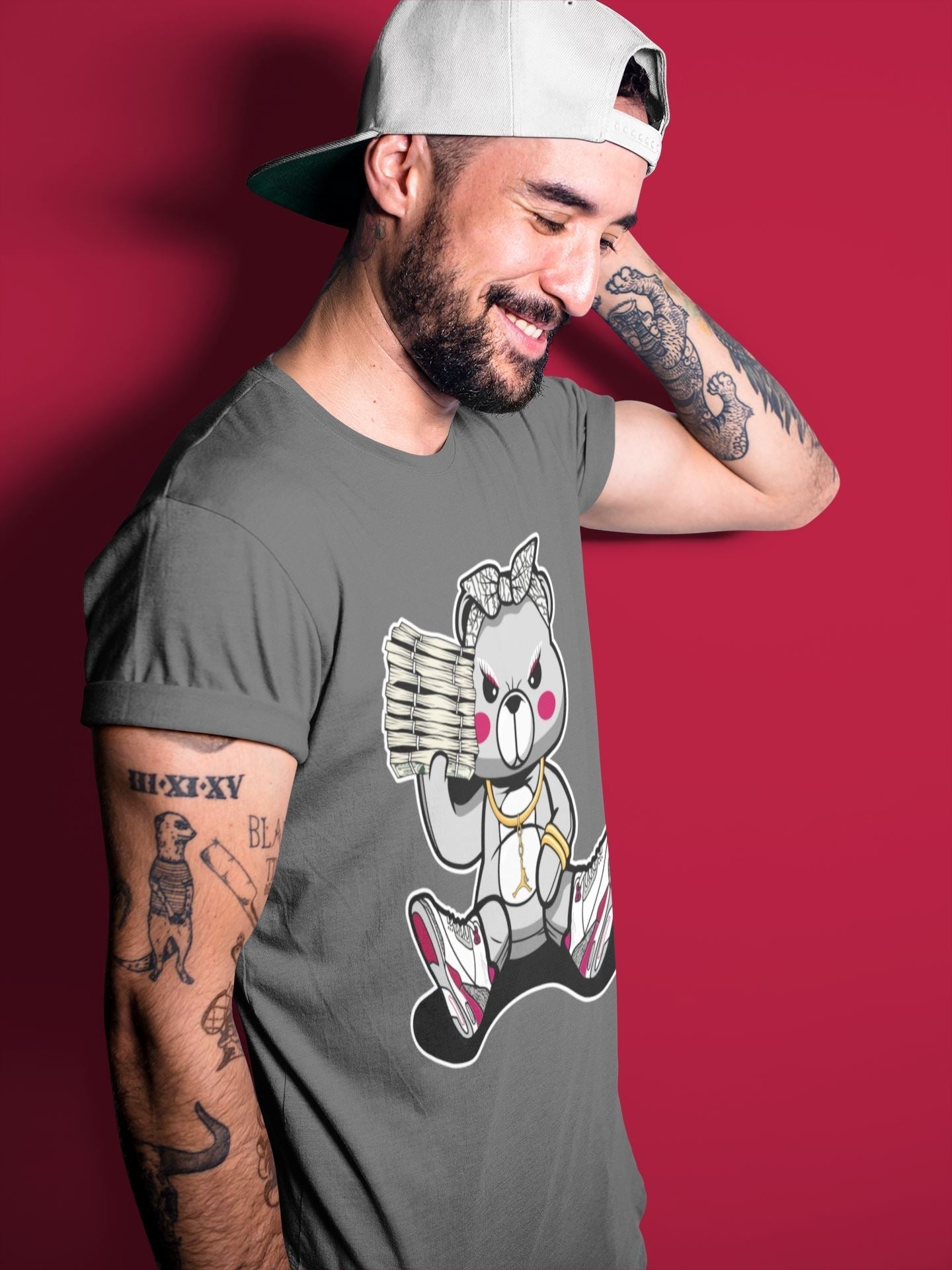 Bad Baby Bear Unisex Tops - Air Jordan 3 Cardinal