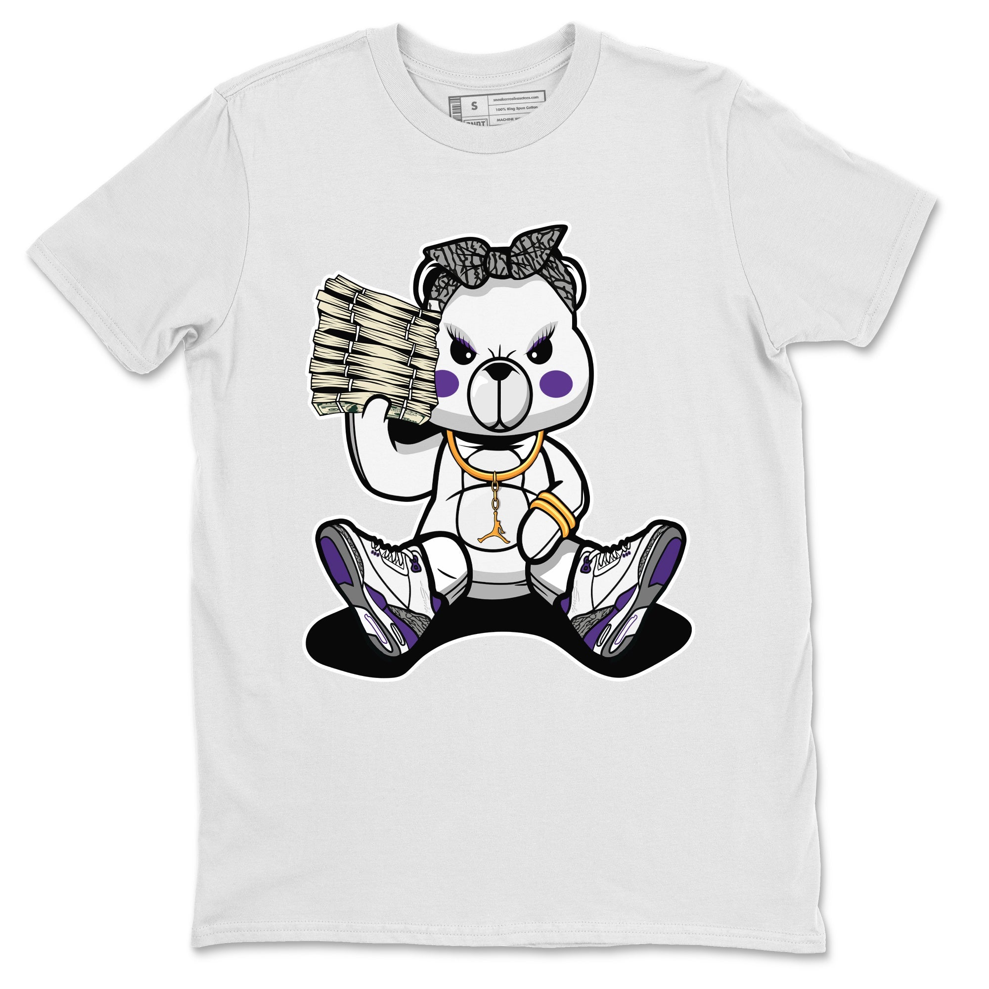Bad Baby Bear Unisex Tops - Air Jordan 3 Dark Iris