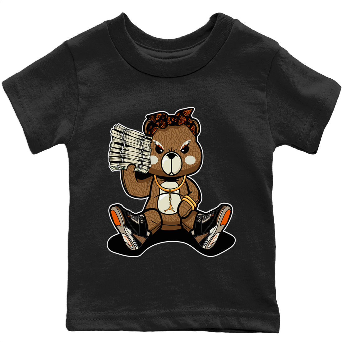 Bad Baby Bear Kids Tops - Air Jordan 3 Desert Elephant