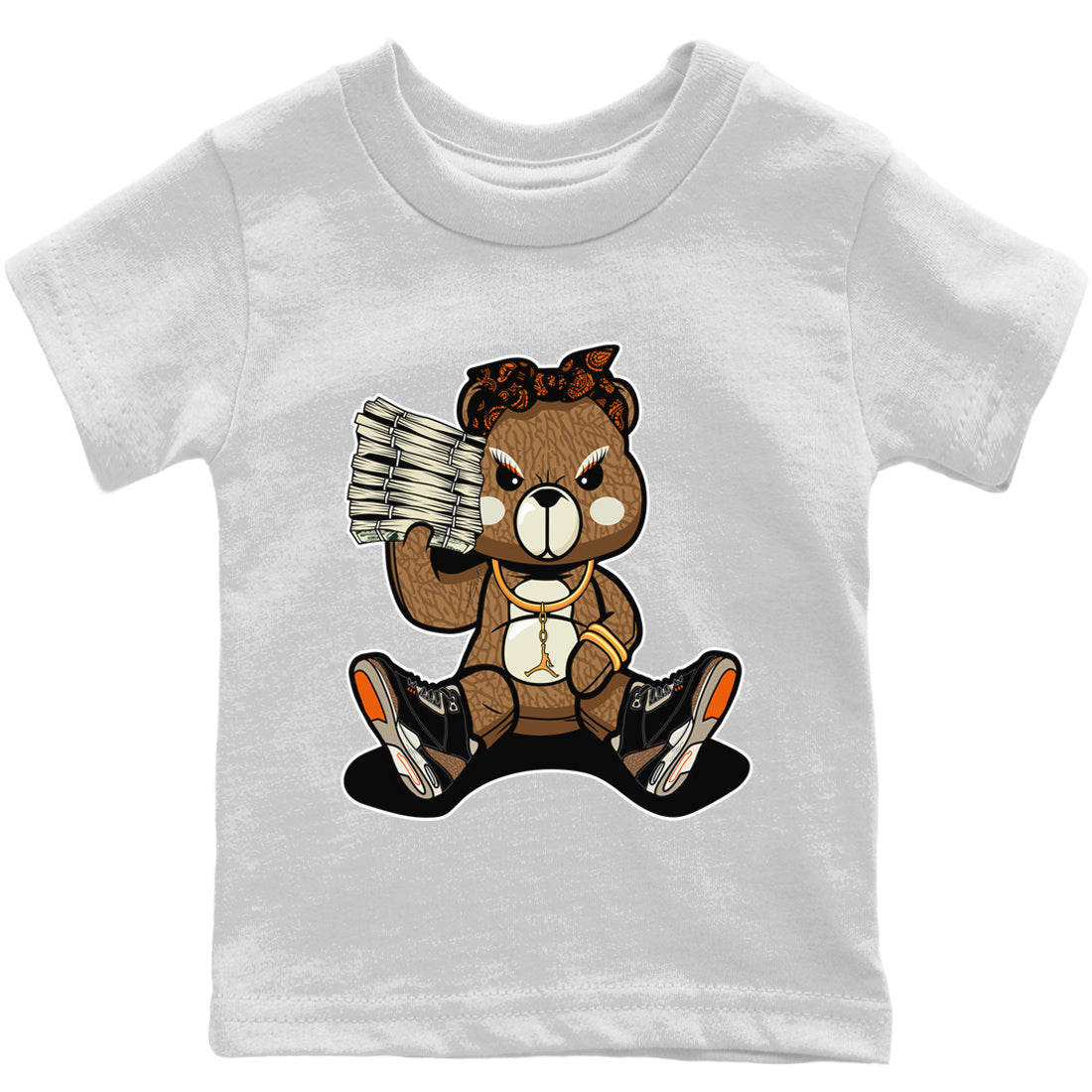 Bad Baby Bear Kids Tops - Air Jordan 3 Desert Elephant