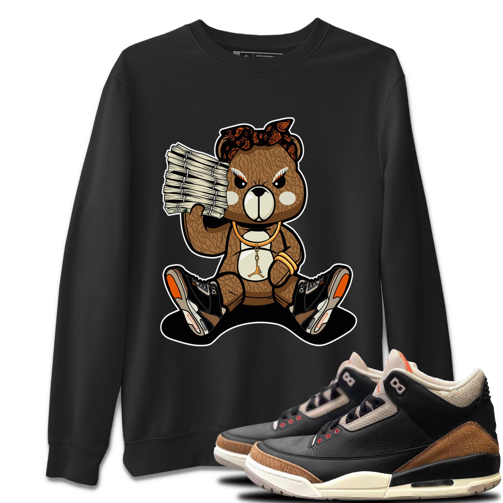 Bad Baby Bear Unisex Tops - Air Jordan 3 Desert Elephant