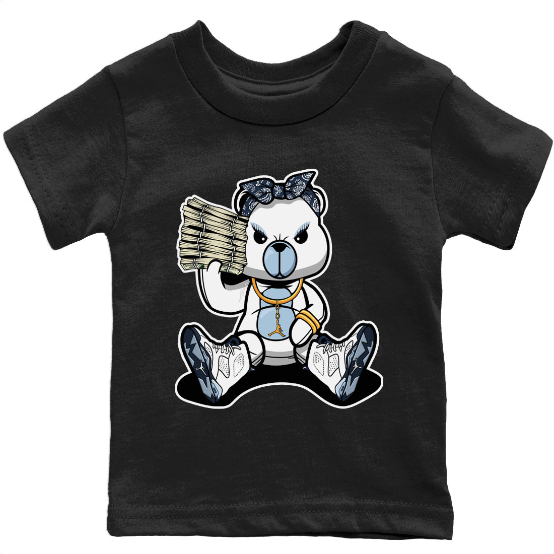Bad Baby Bear Kids Tops - Air Jordan 6 Midnight Navy