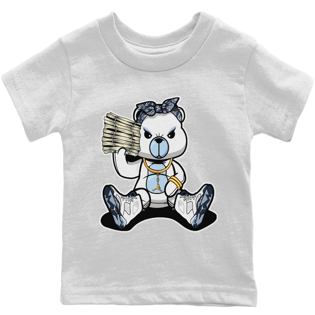 Bad Baby Bear Kids Tops - Air Jordan 6 Midnight Navy