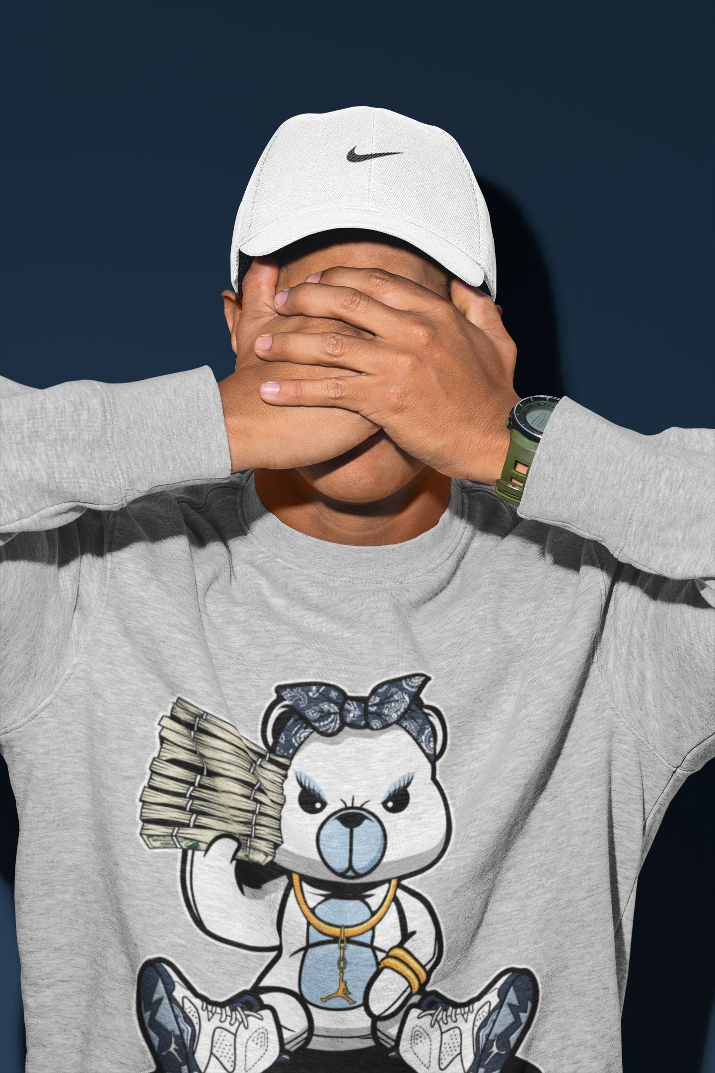 Bad Baby Bear Unisex Tops - Air Jordan 6 Midnight Navy