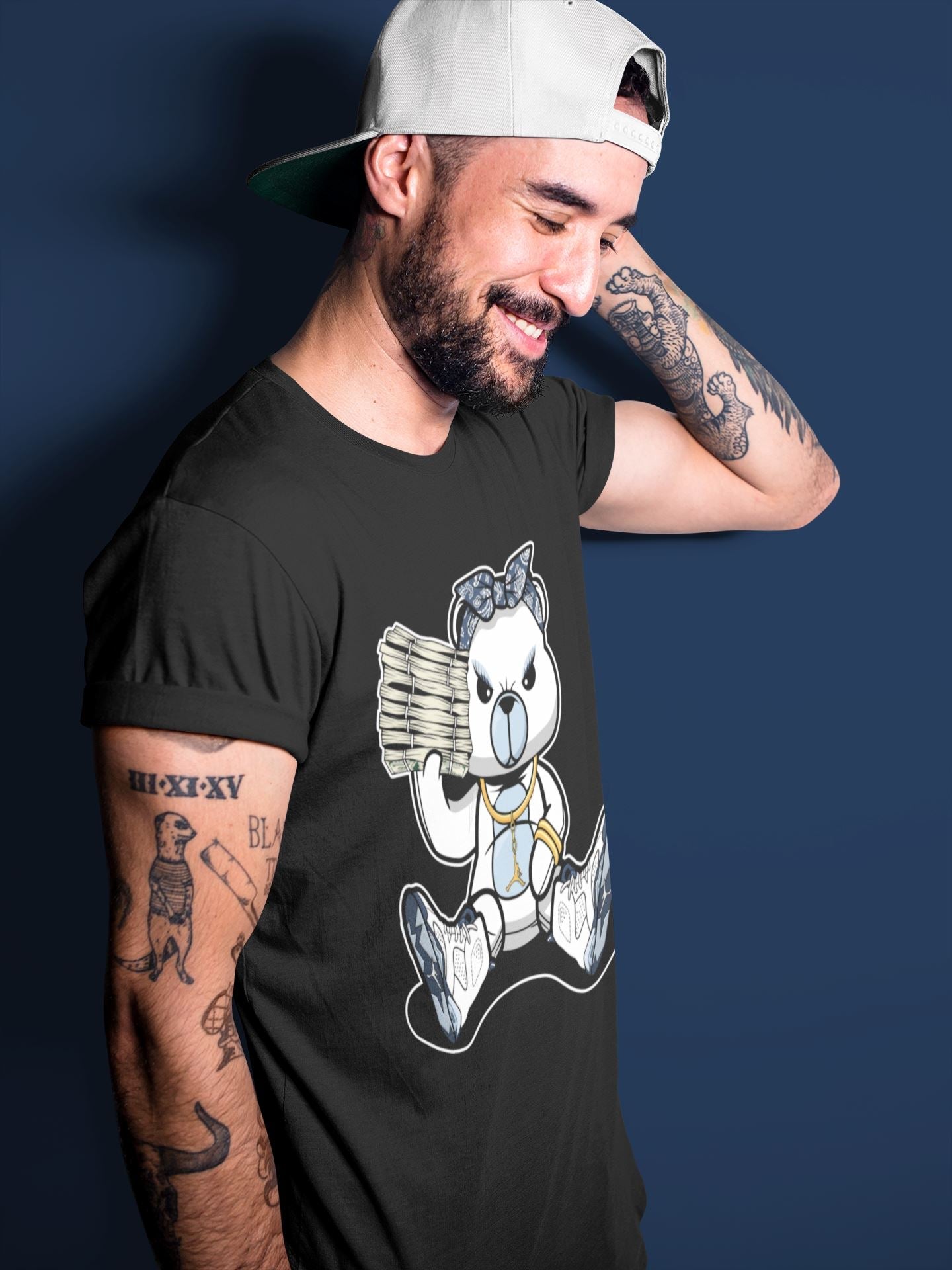 Bad Baby Bear Unisex Tops - Air Jordan 6 Midnight Navy
