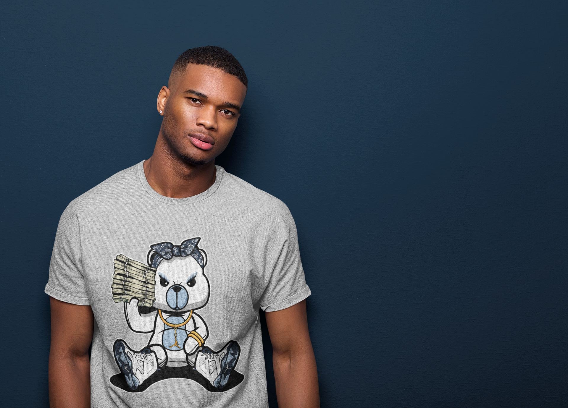 Bad Baby Bear Unisex Tops - Air Jordan 6 Midnight Navy