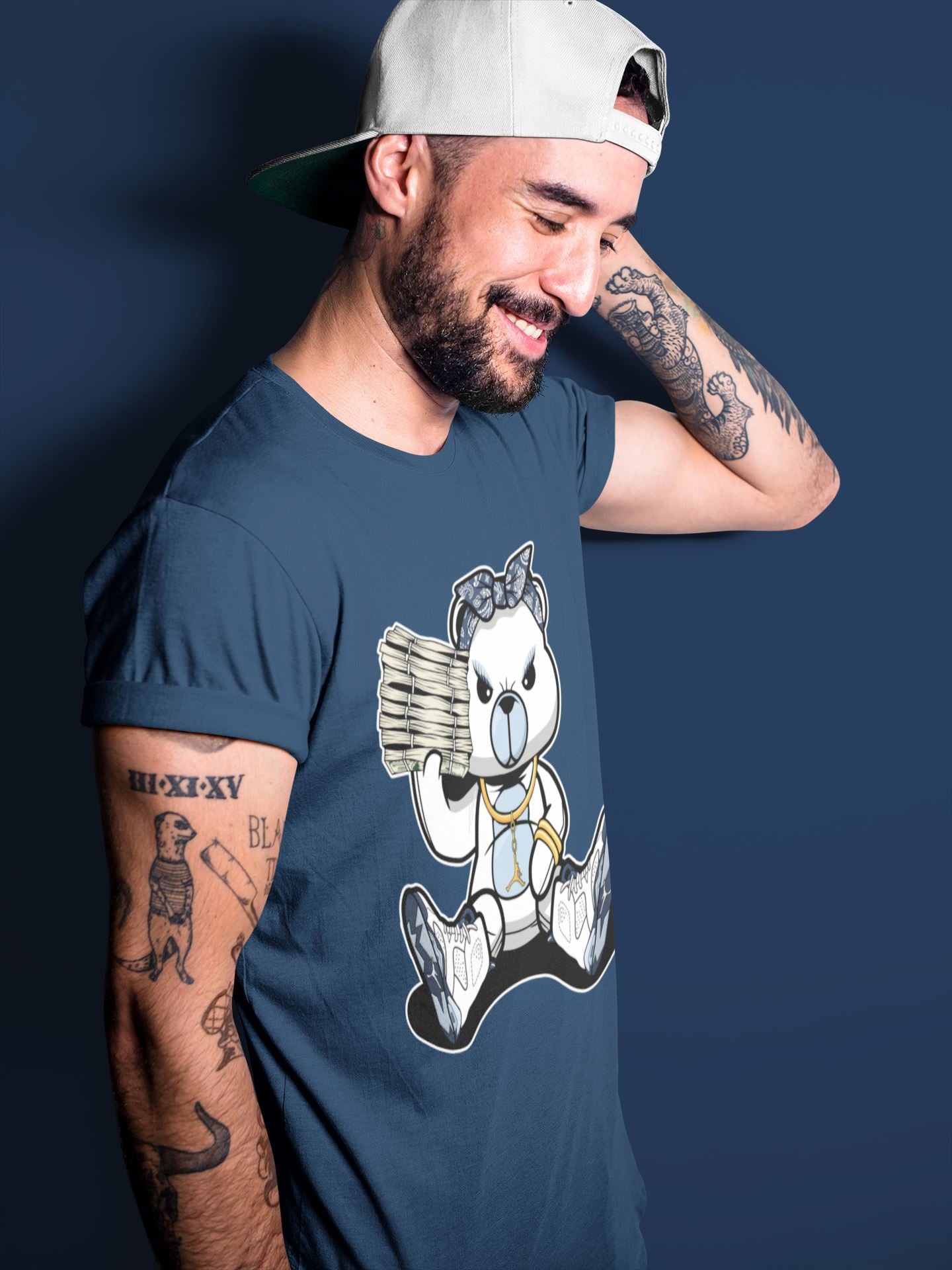 Bad Baby Bear Unisex Tops - Air Jordan 6 Midnight Navy