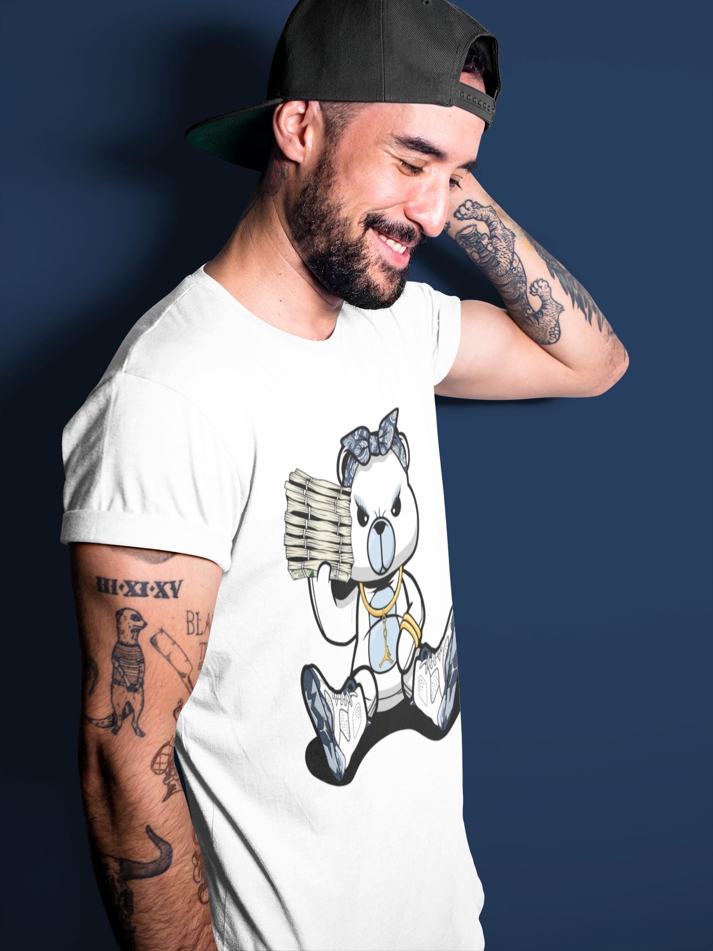 Bad Baby Bear Unisex Tops - Air Jordan 6 Midnight Navy