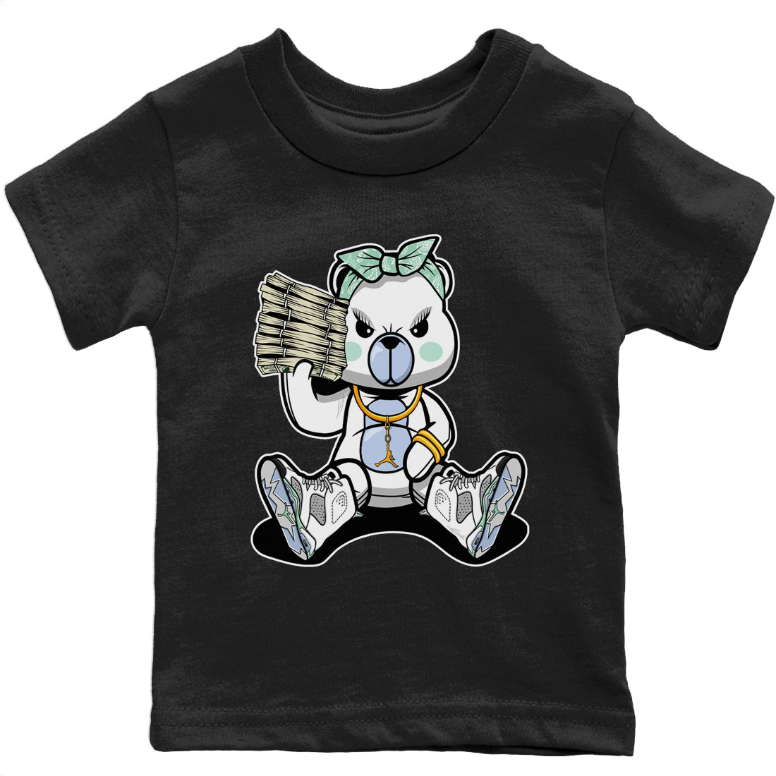 Bad Baby Bear Kids Tops - Air Jordan 6 Mint Foam